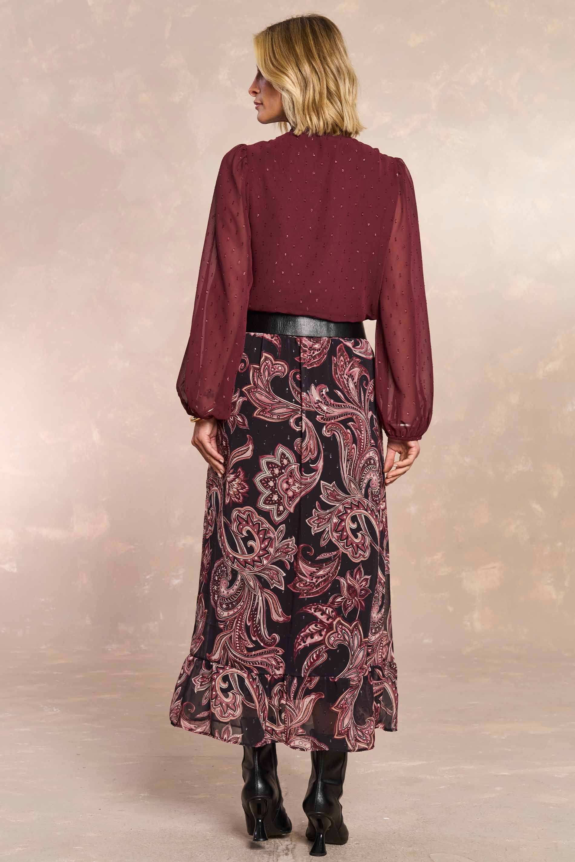 Blusa Jardim Boho em Chiffon