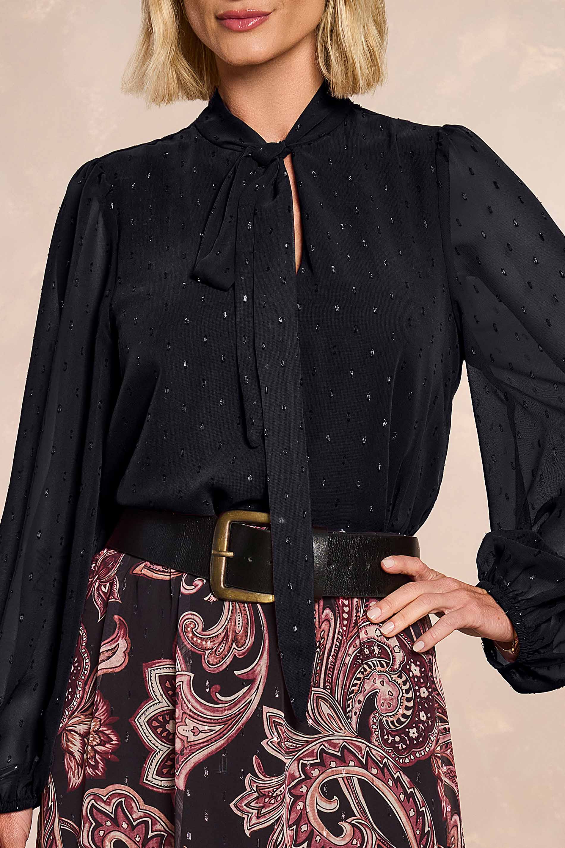 Blusa Jardim Boho em Chiffon