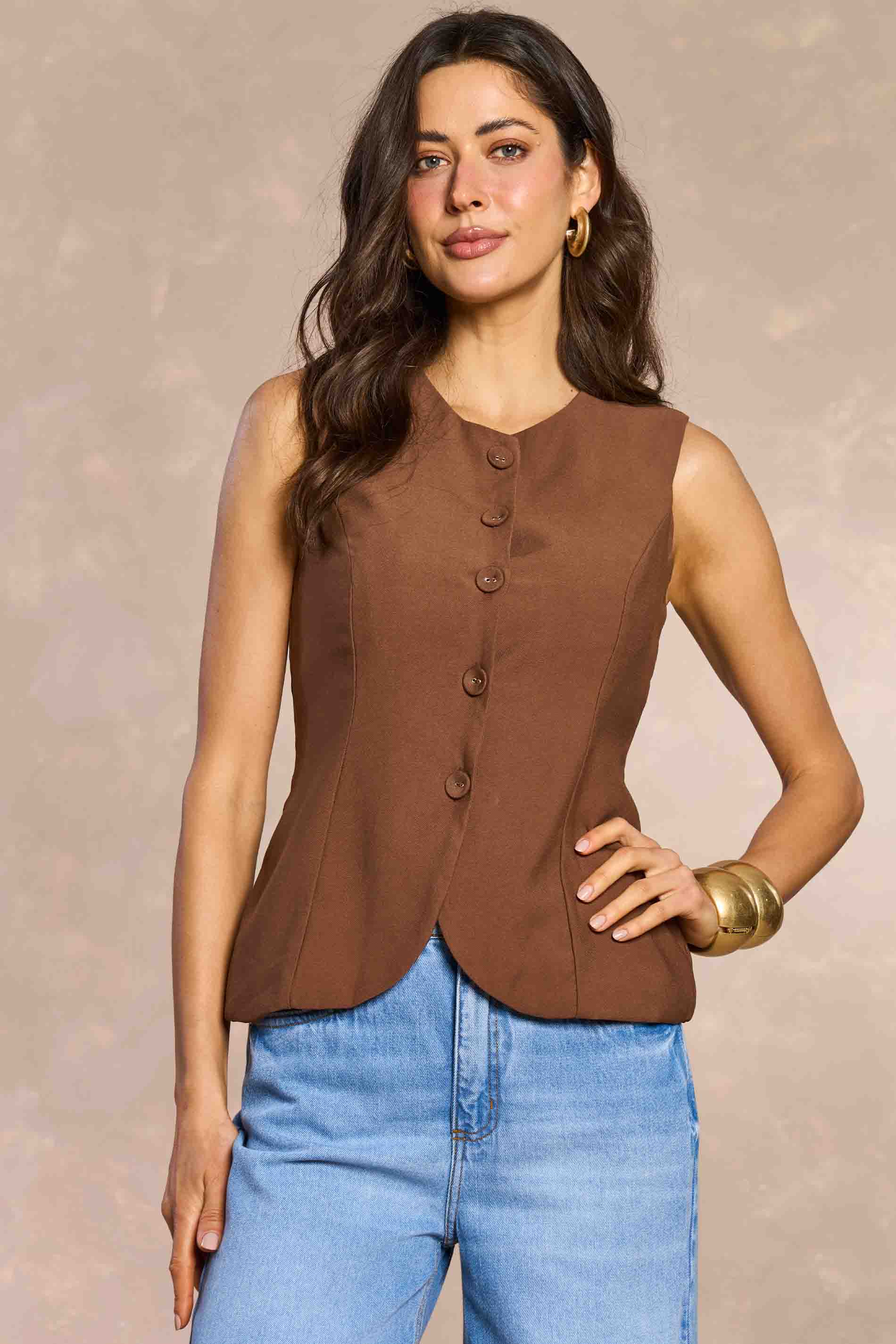 Colete Jardim Boho em Alfaiataria