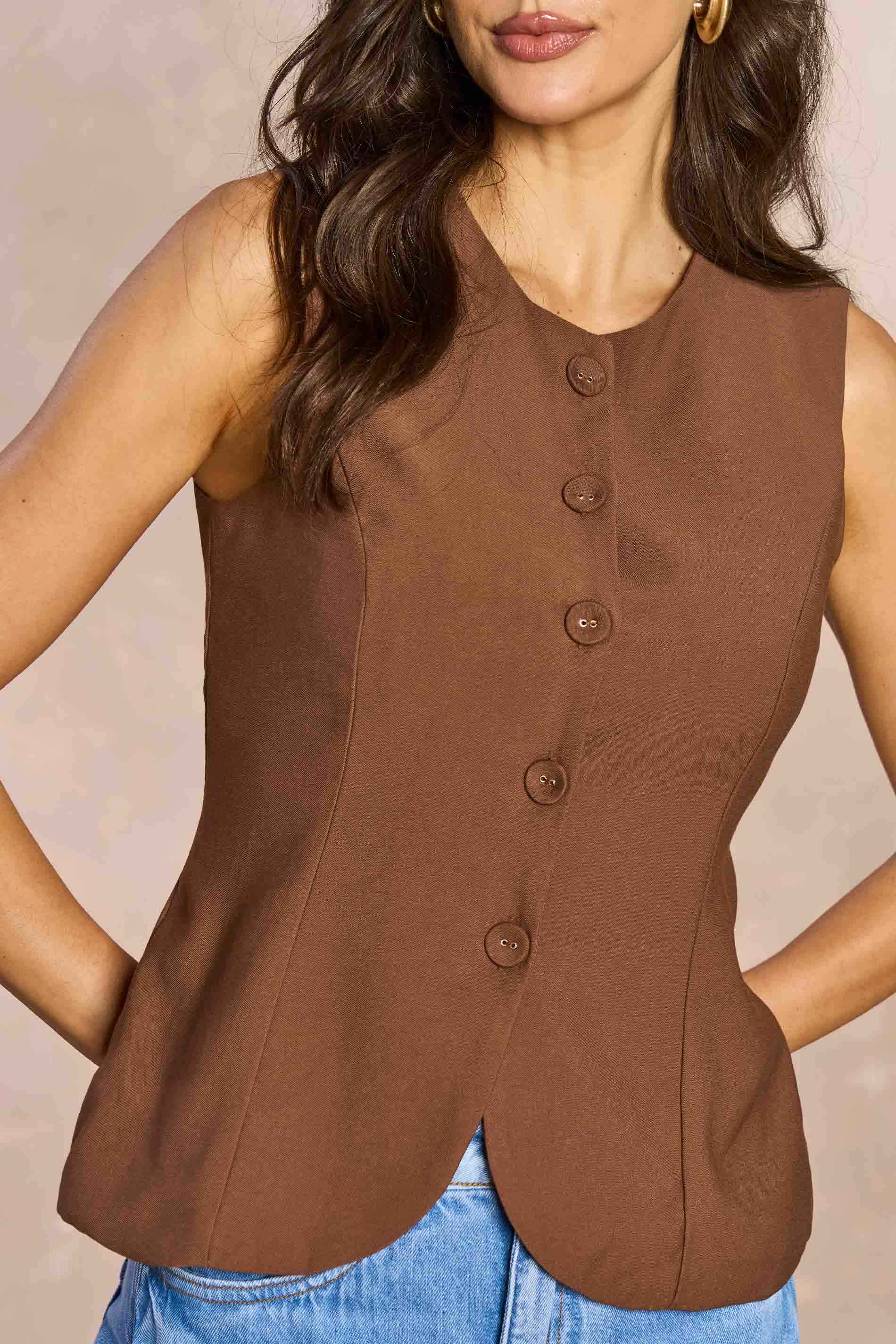 Colete Jardim Boho em Alfaiataria