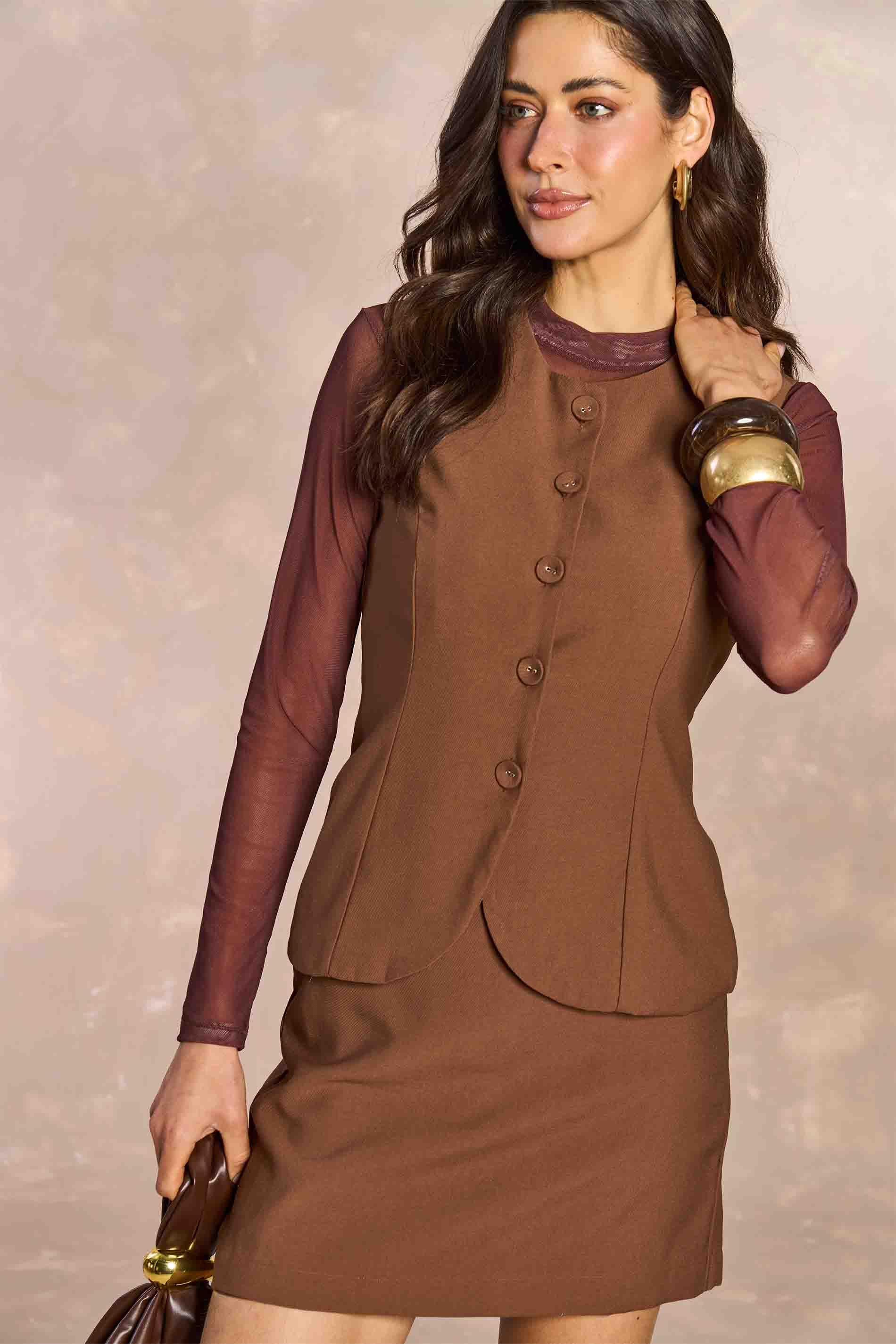 Colete Jardim Boho em Alfaiataria