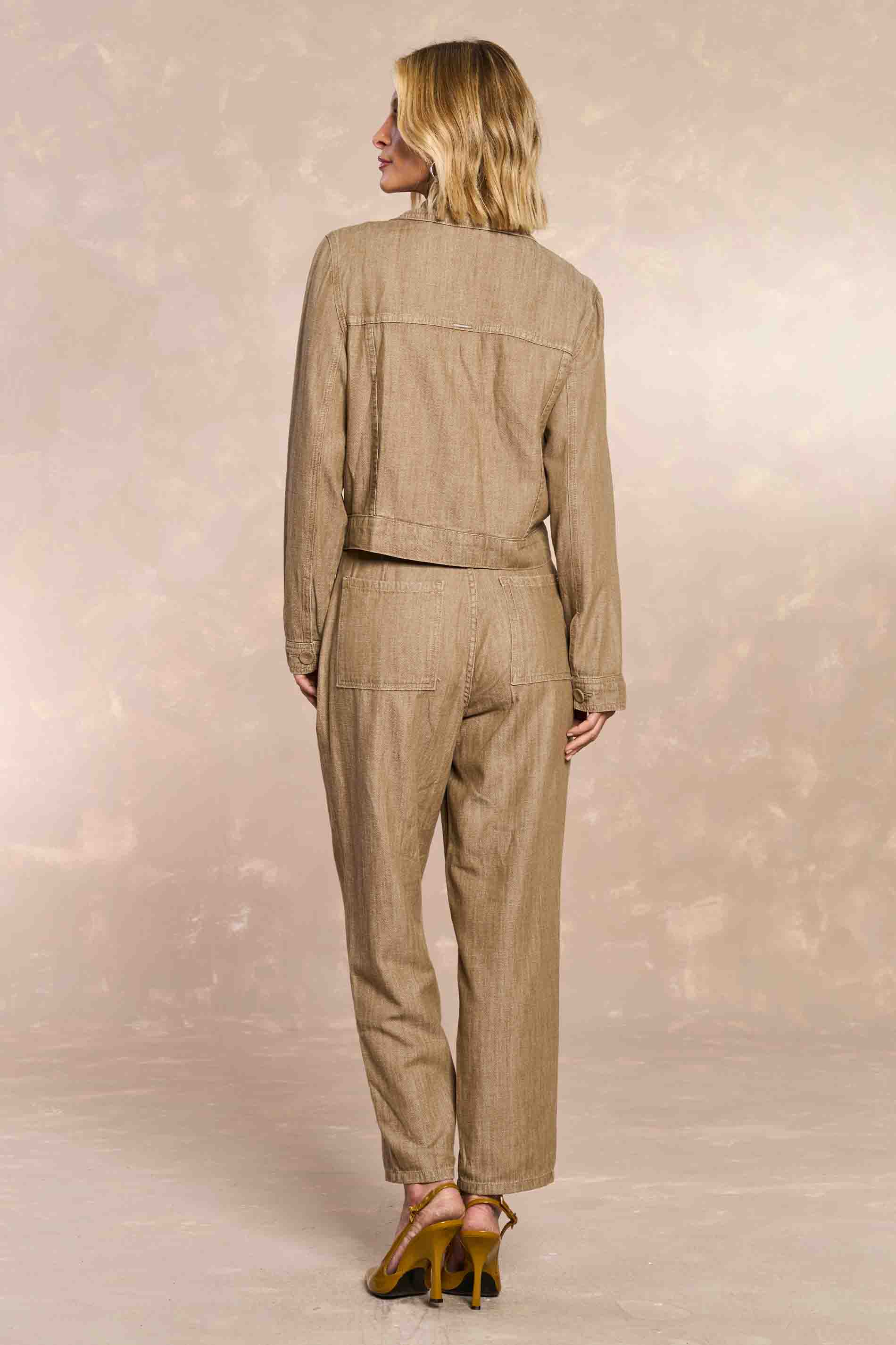 Jaqueta Jardim Boho em Sarja Linho