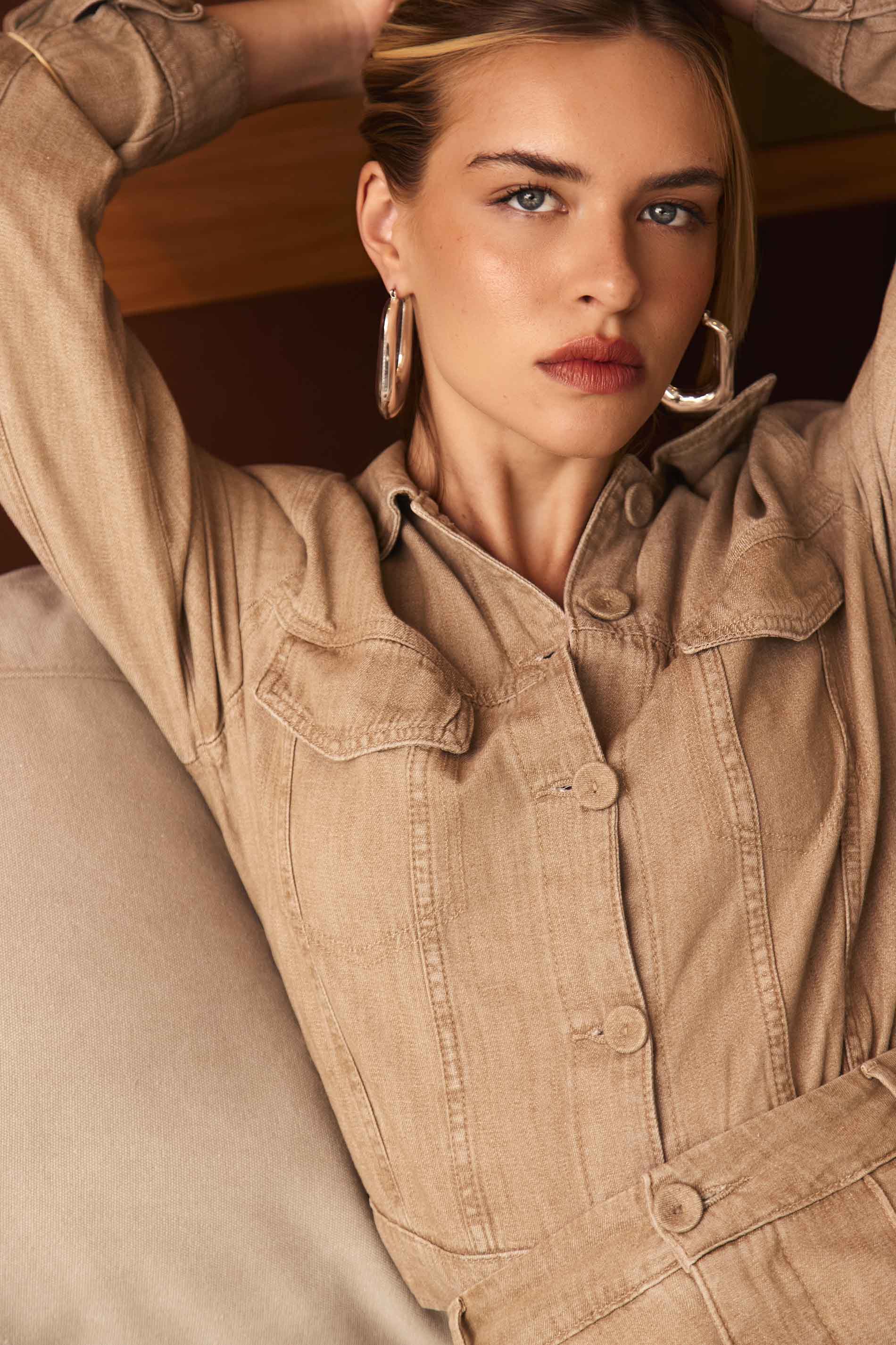 Jaqueta Jardim Boho em Sarja Linho