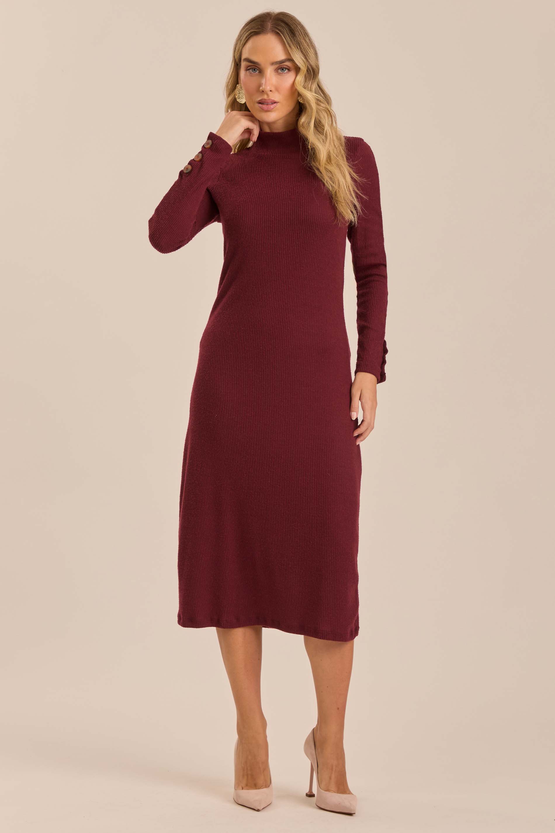 Vestido Midi Cozy Winter em Tricot