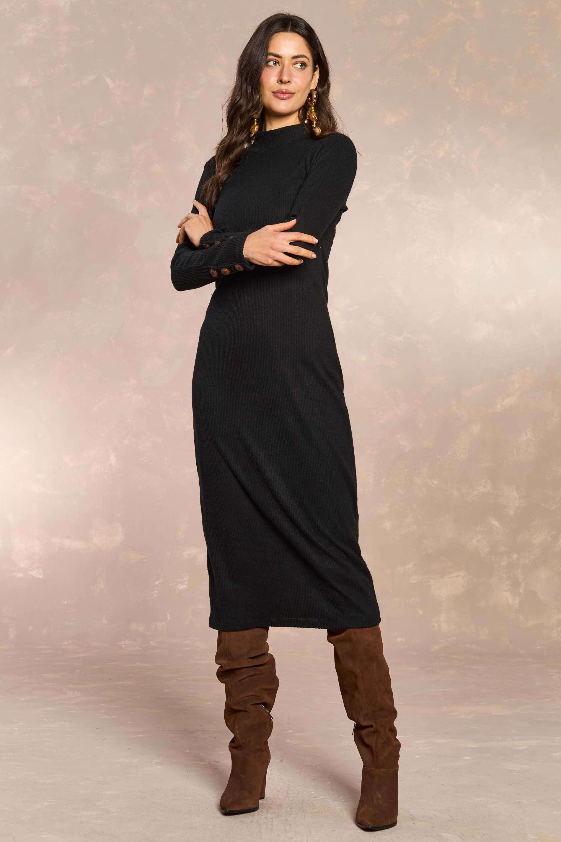 Vestido Midi Cozy Winter em Tricot
