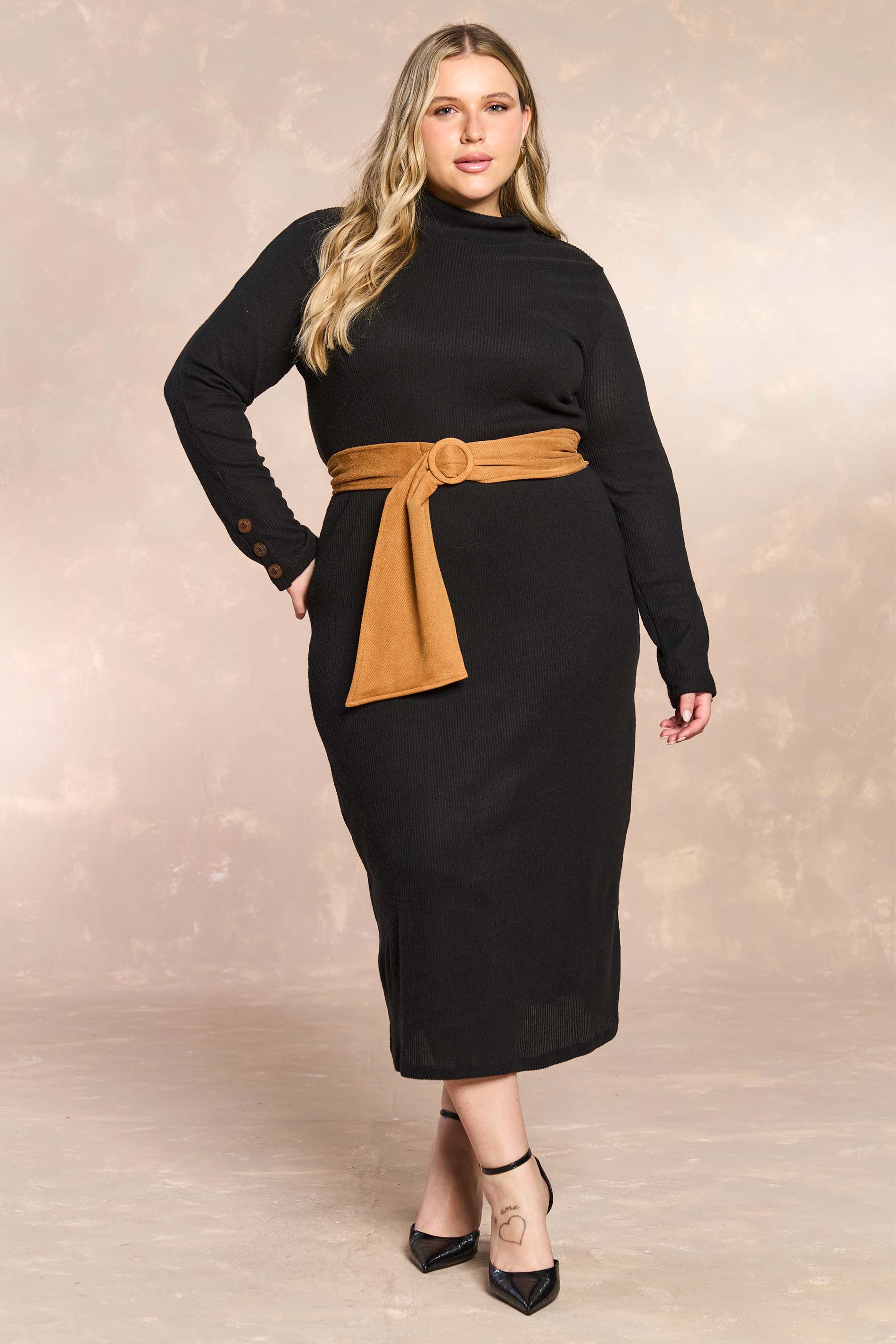 Vestido Midi Cozy Winter em Tricot