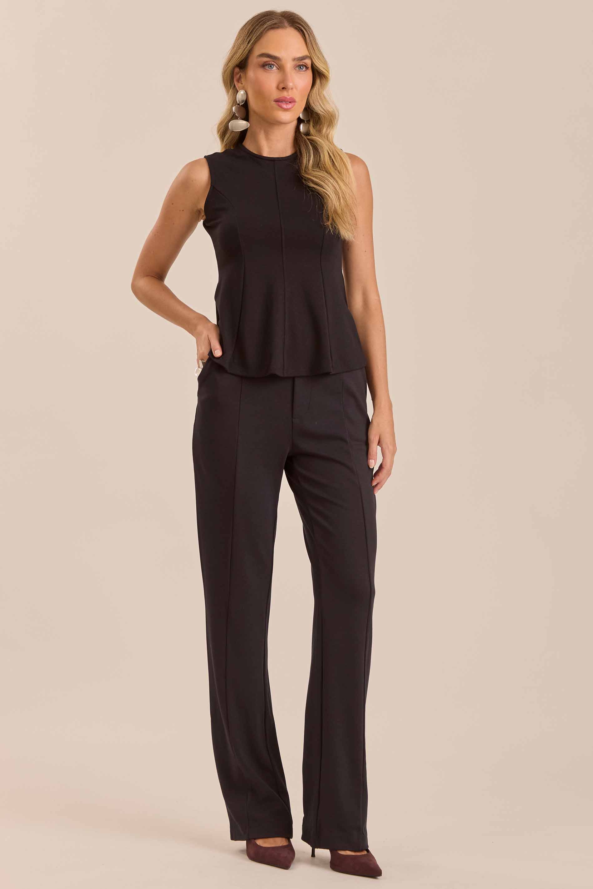 Calça Reta Retrô Glam