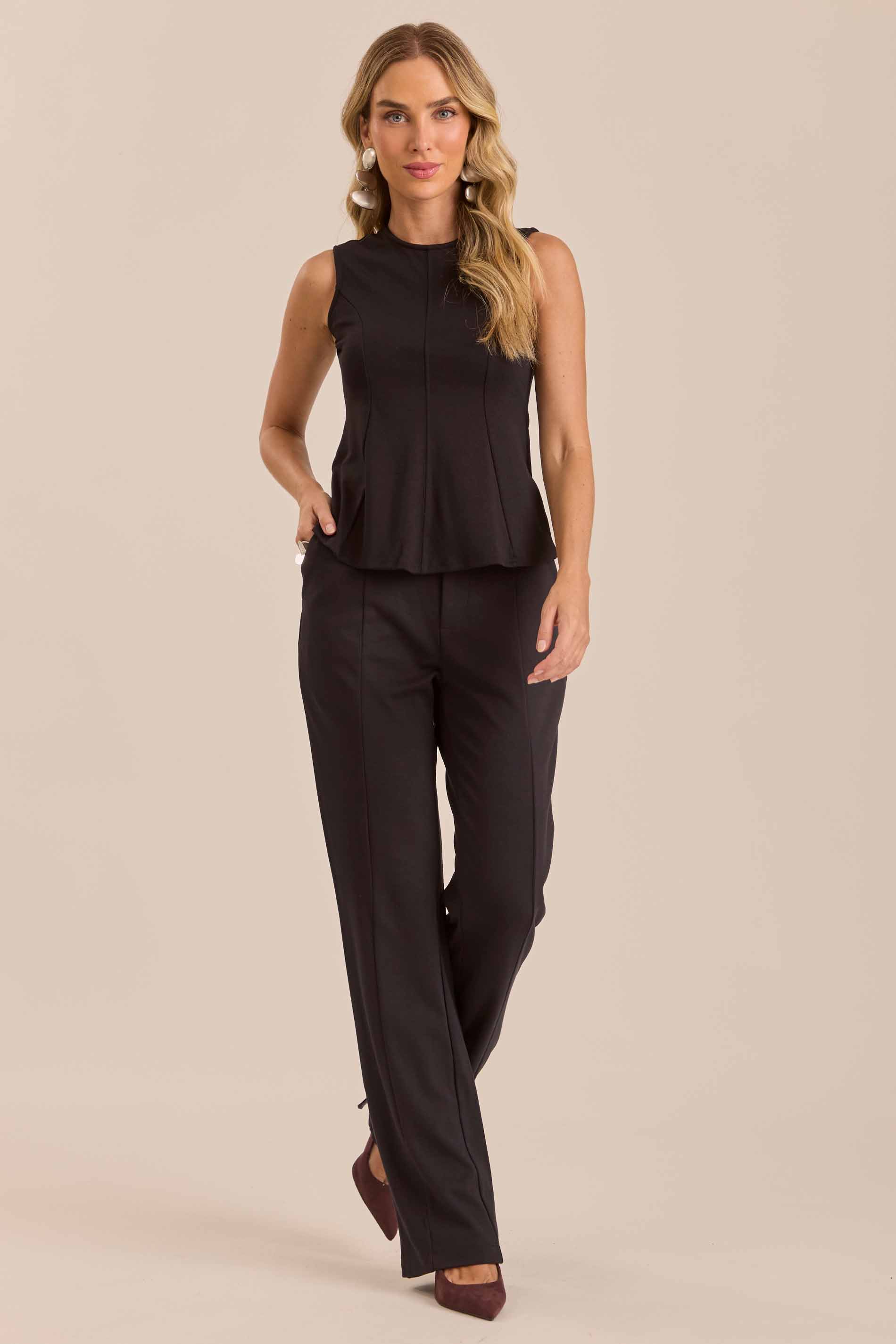 Calça Reta Retrô Glam