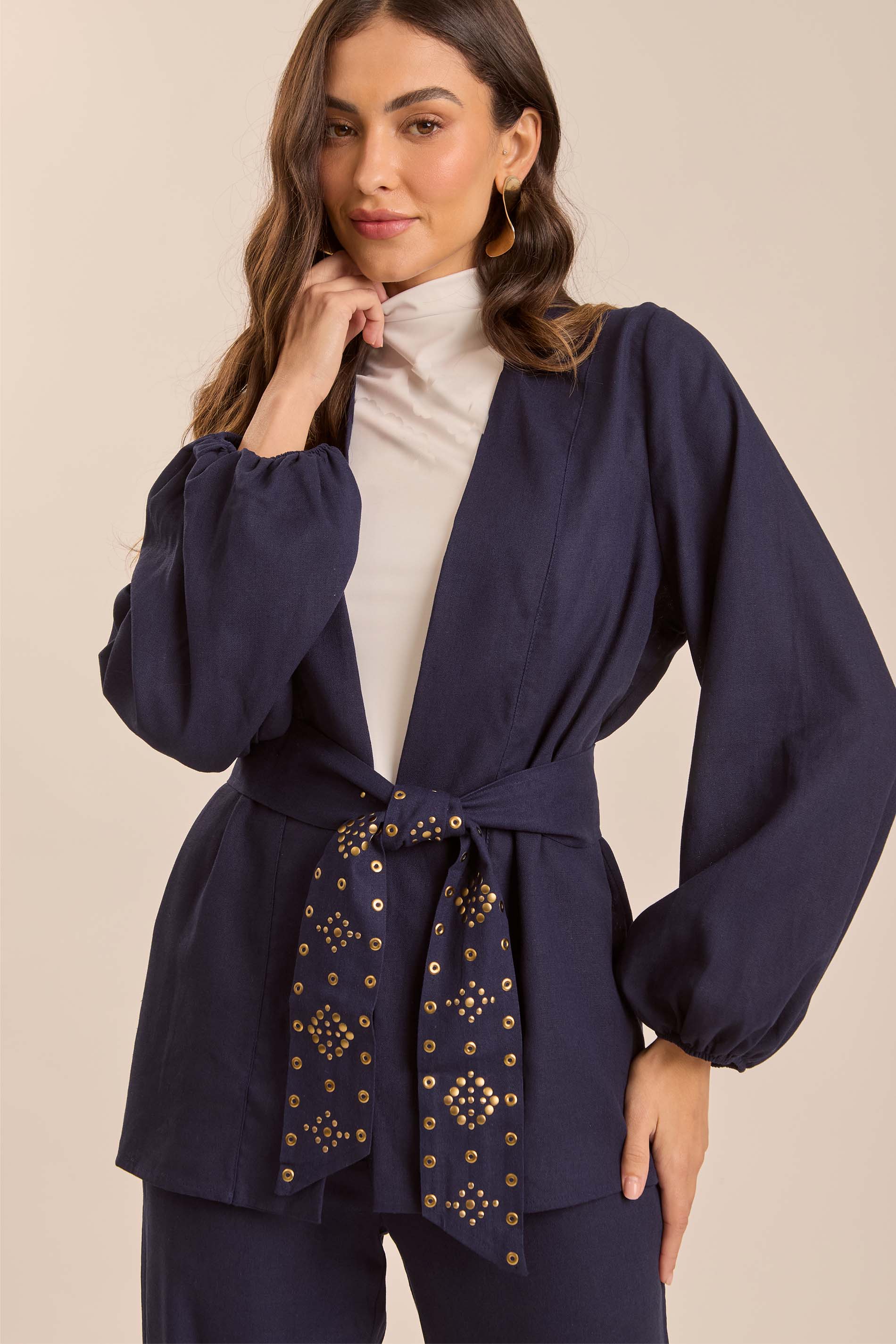 Kimono Jardim Decor em Plano Linen