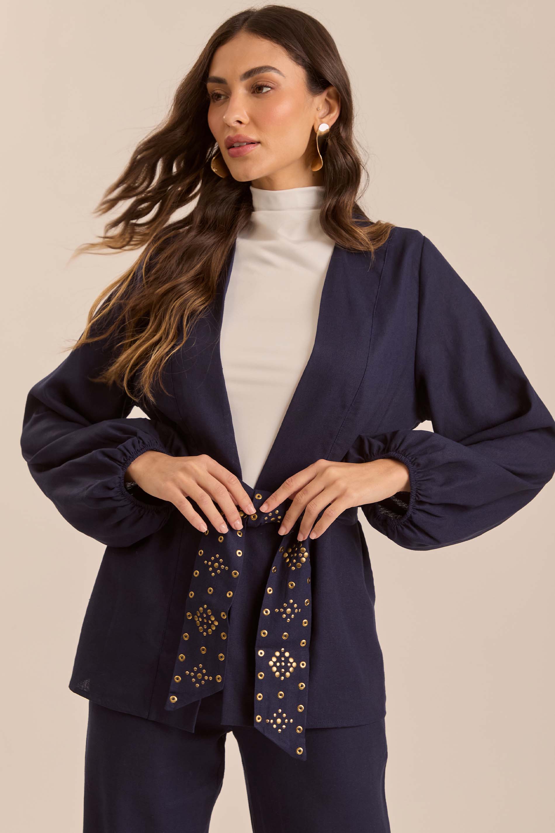 Kimono Jardim Decor em Plano Linen