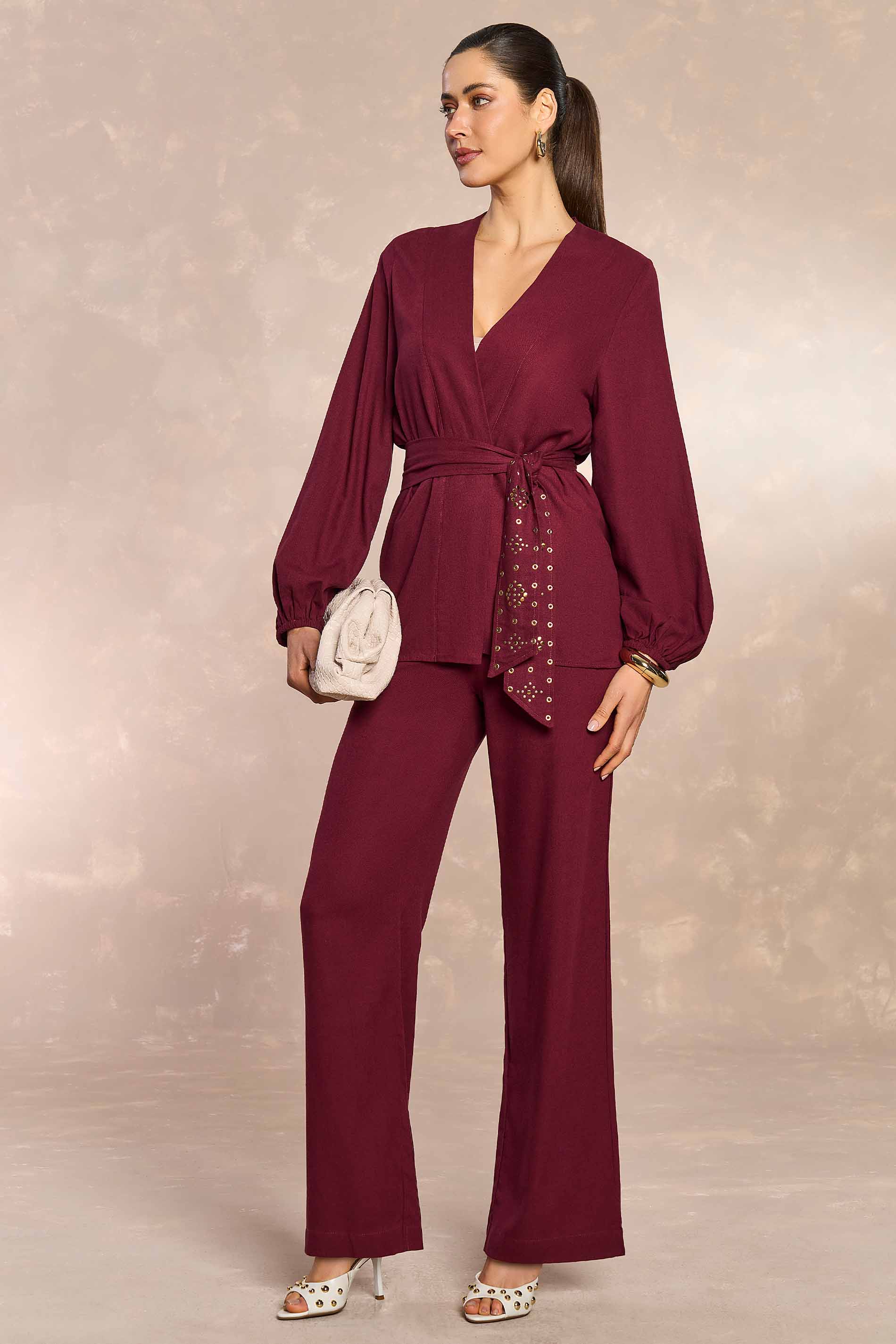 Calça Reta Jardim Decor em Linen