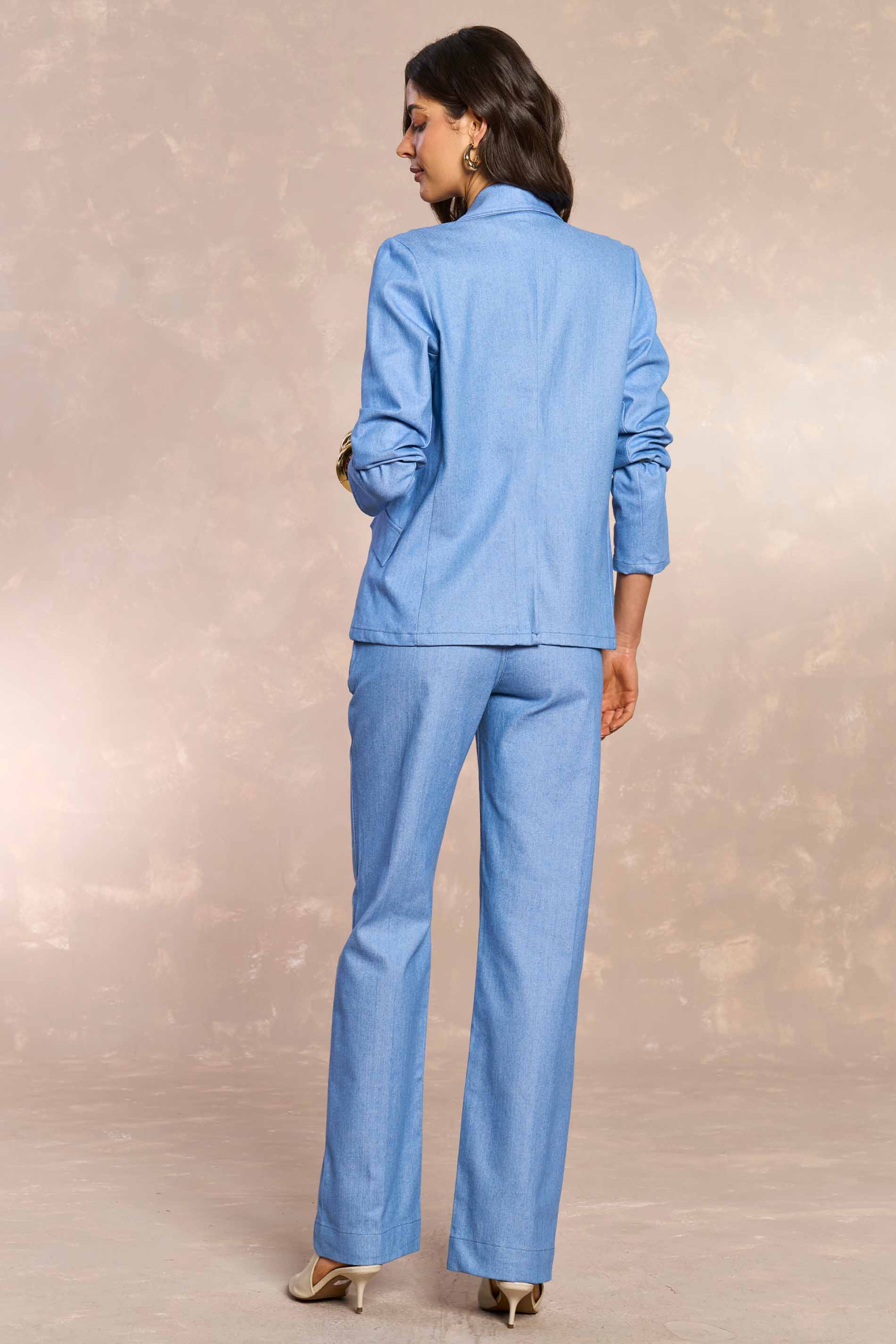 Blazer Jardim Boho em Denim