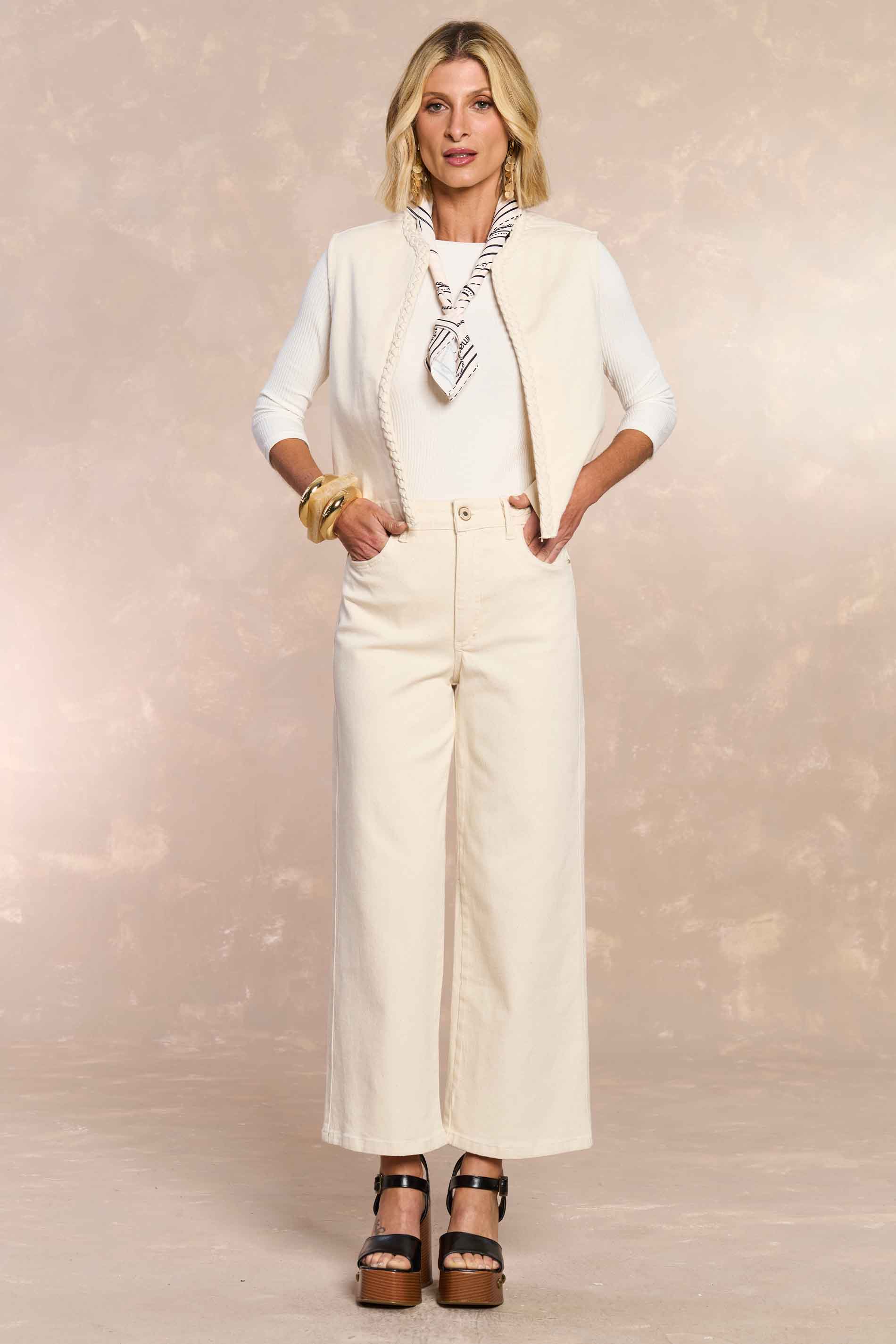 Colete Soft Garden em Sarja