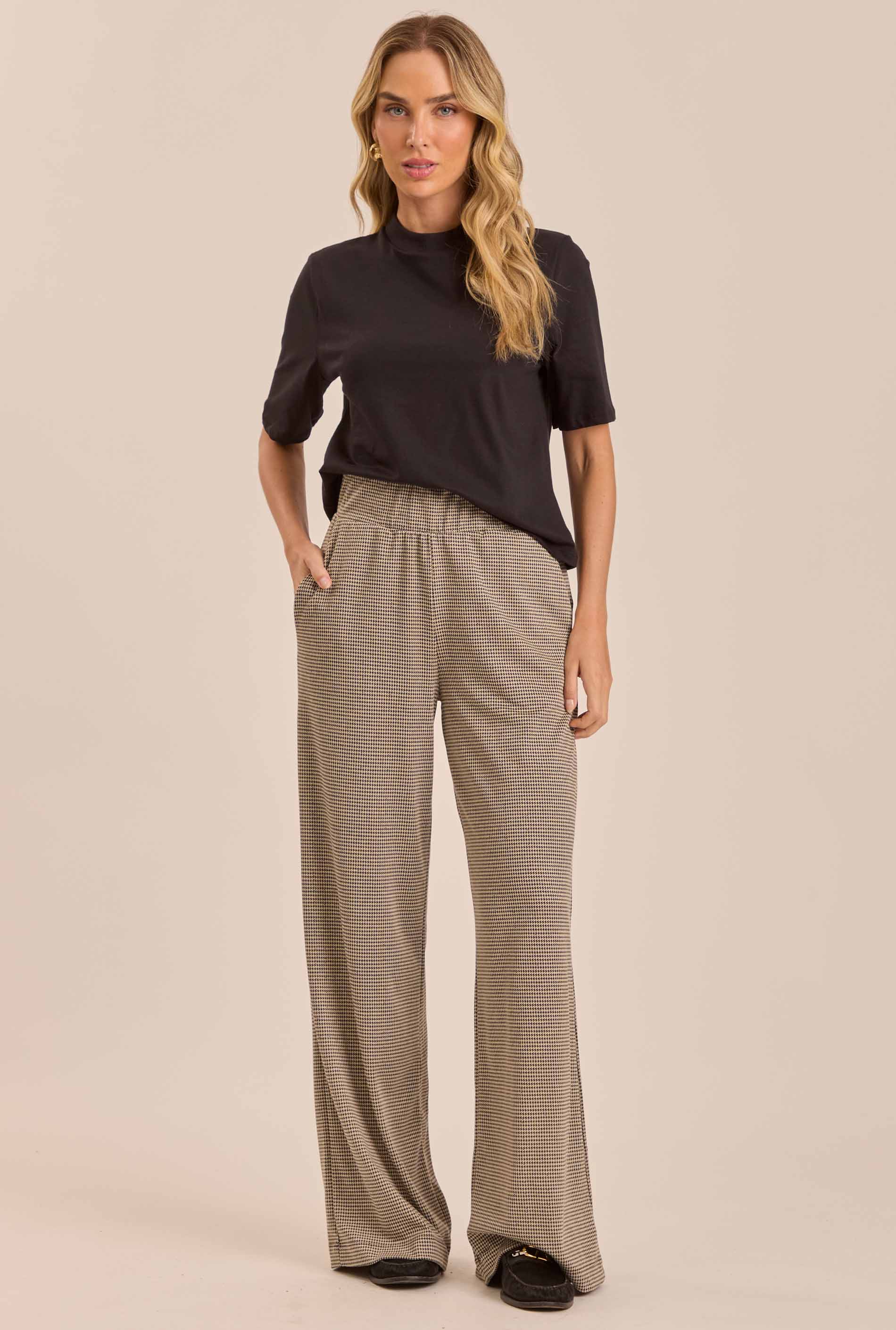 Calça Jardim Boho em Jacquard em Pied de Pool