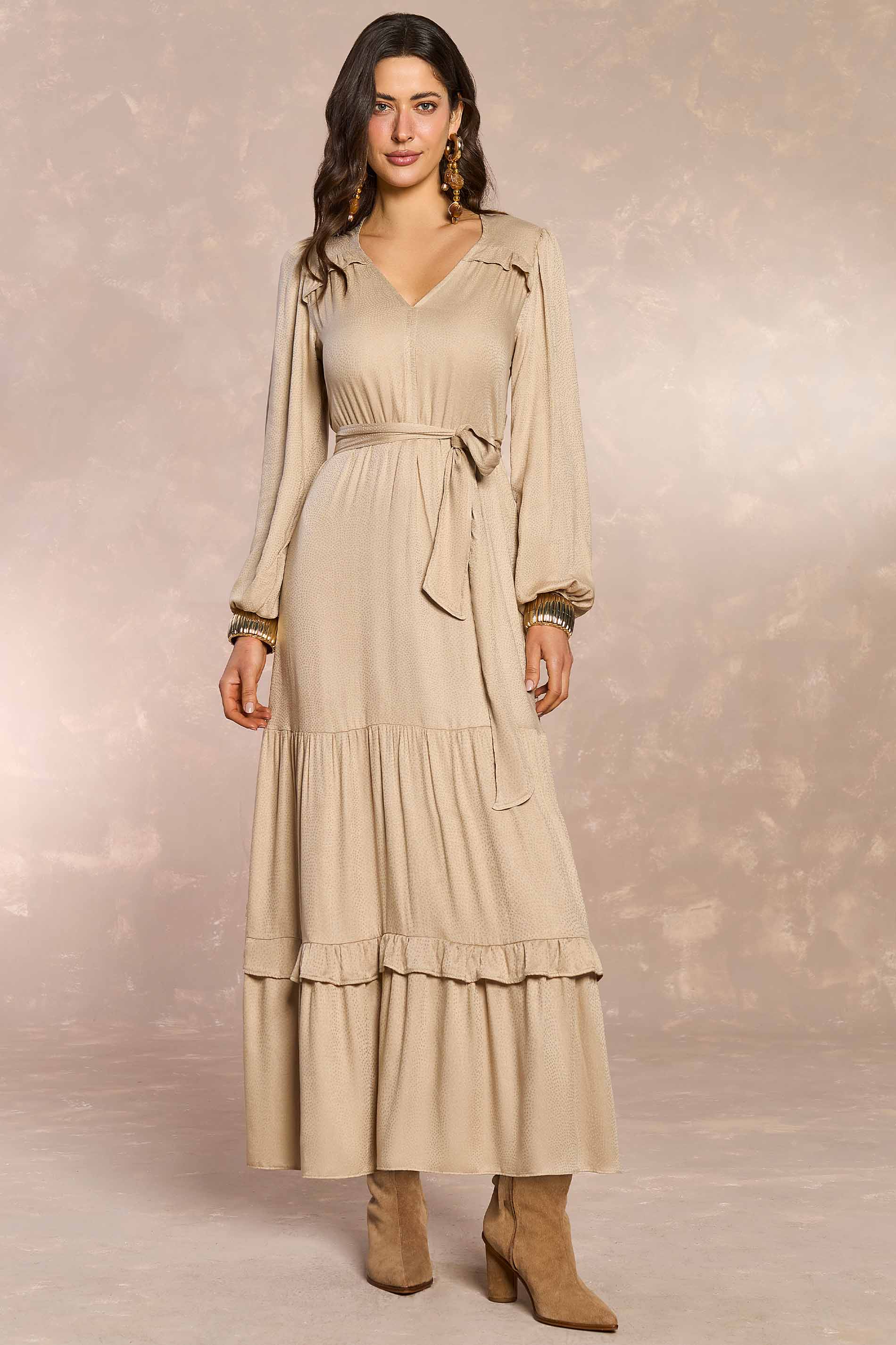 Vestido Longo Jardim Boho em Poá