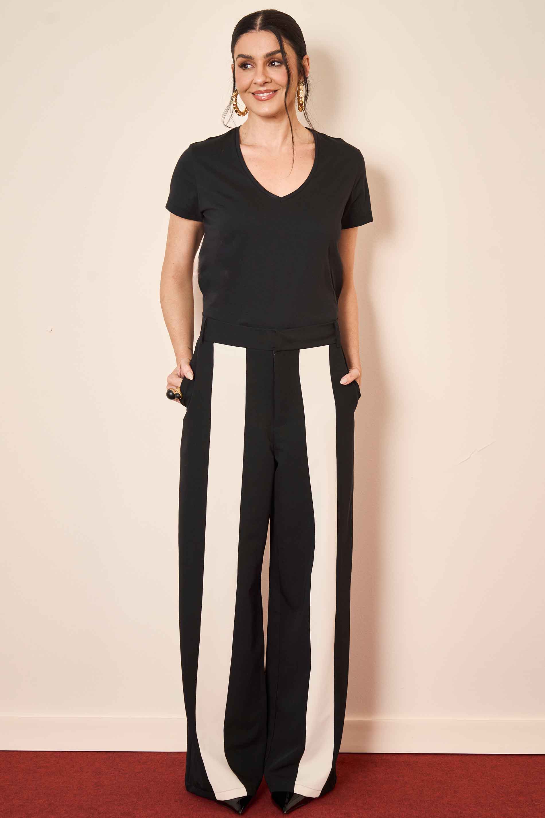 Calça Wild Orchid Wide Leg em Alfaiataria