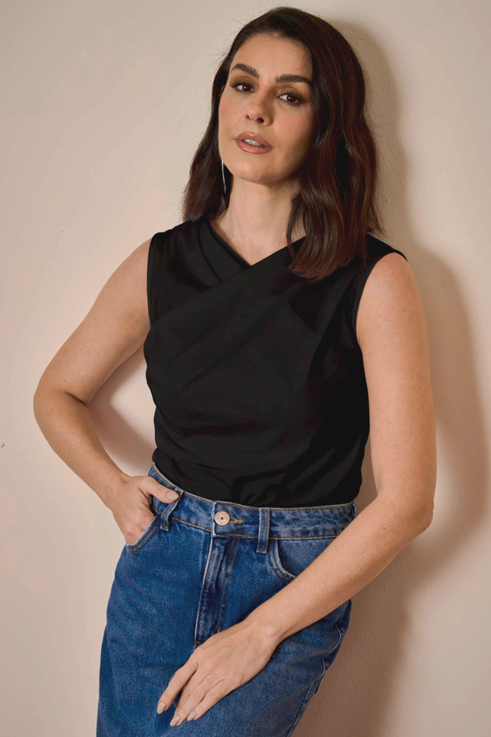 Blusa Wild Orchid em Tricoline