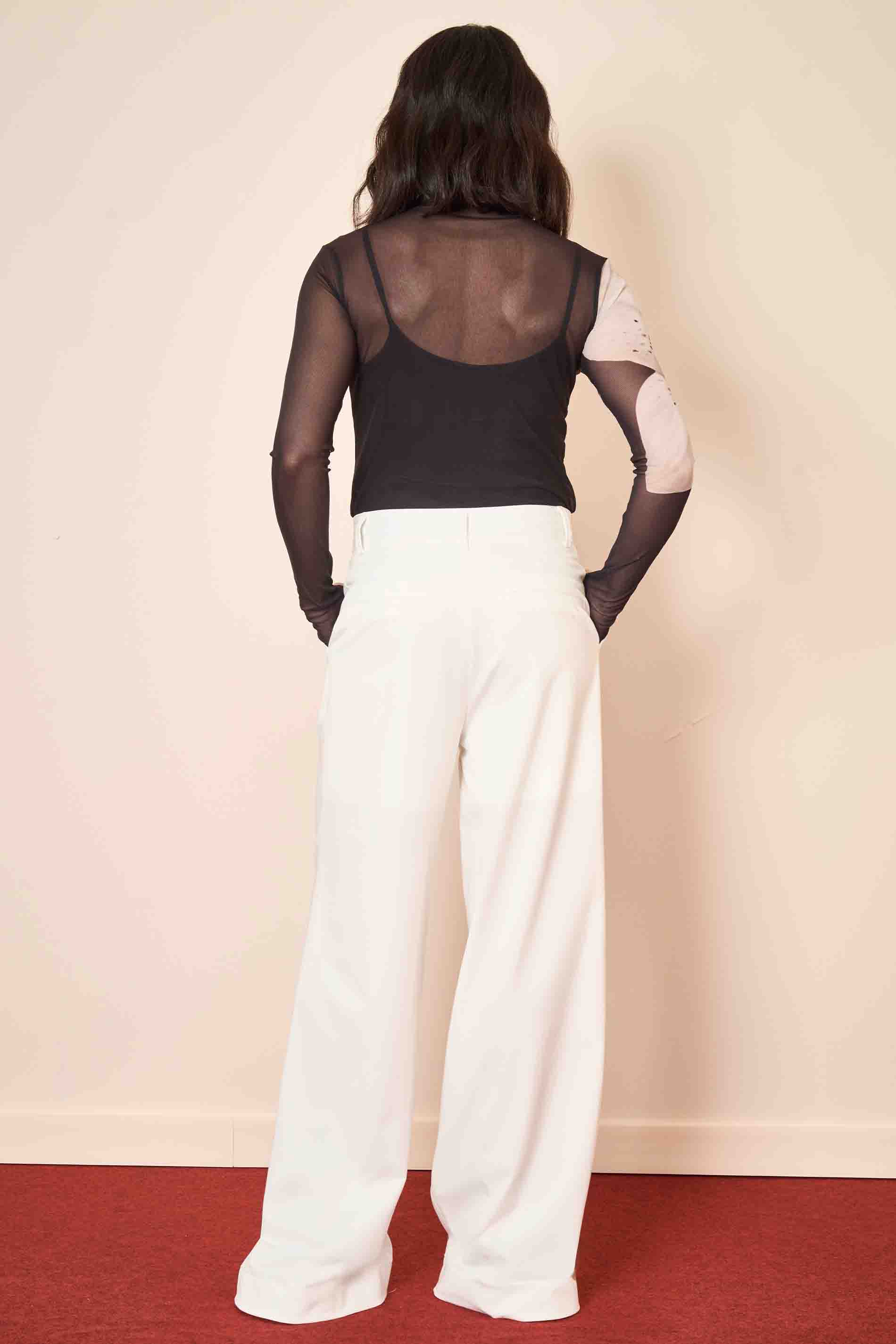 Blusa Wild Orchid de Manga Longa em Tule Estampado