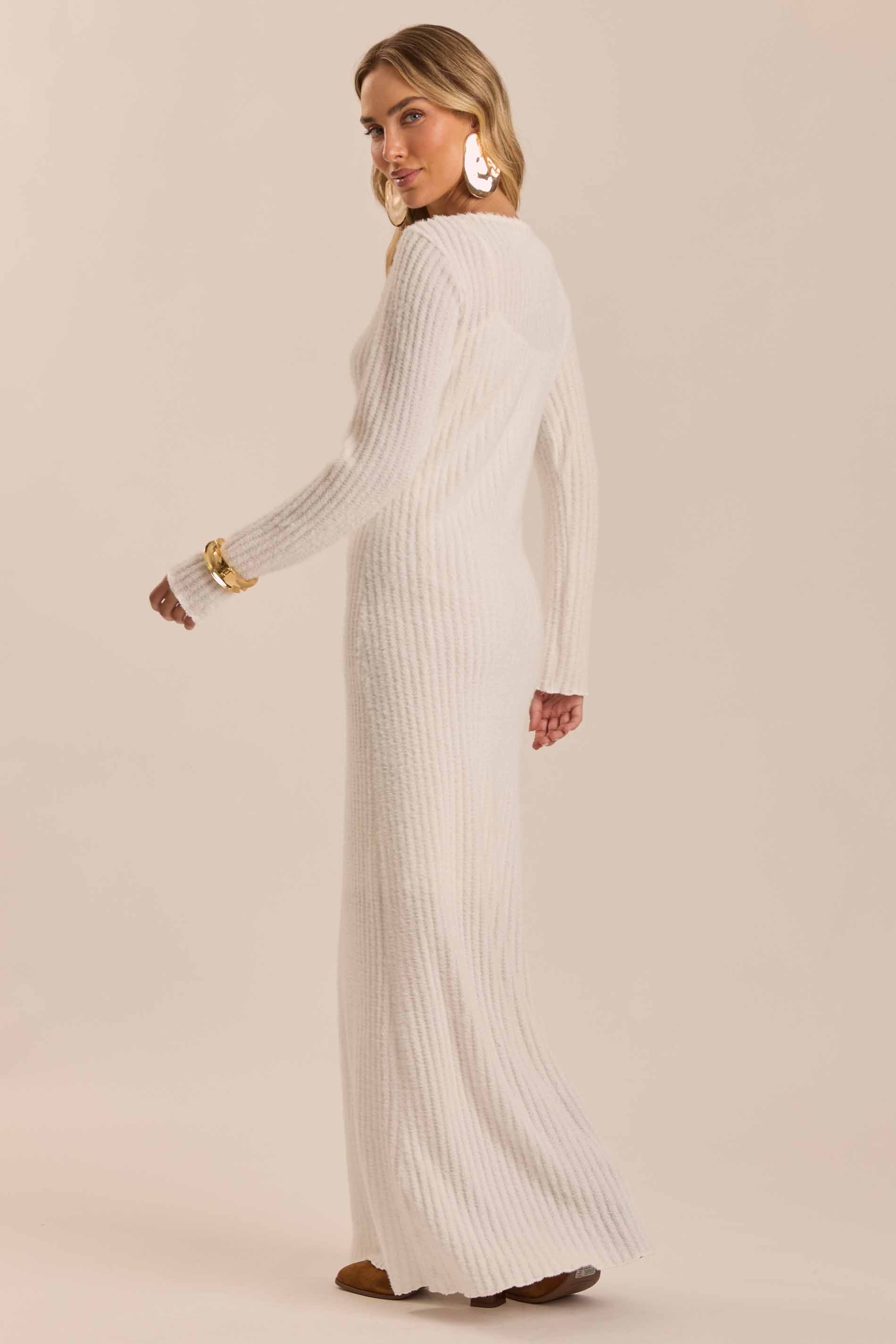 Vestido Longo Ethnic Blur em Tricot