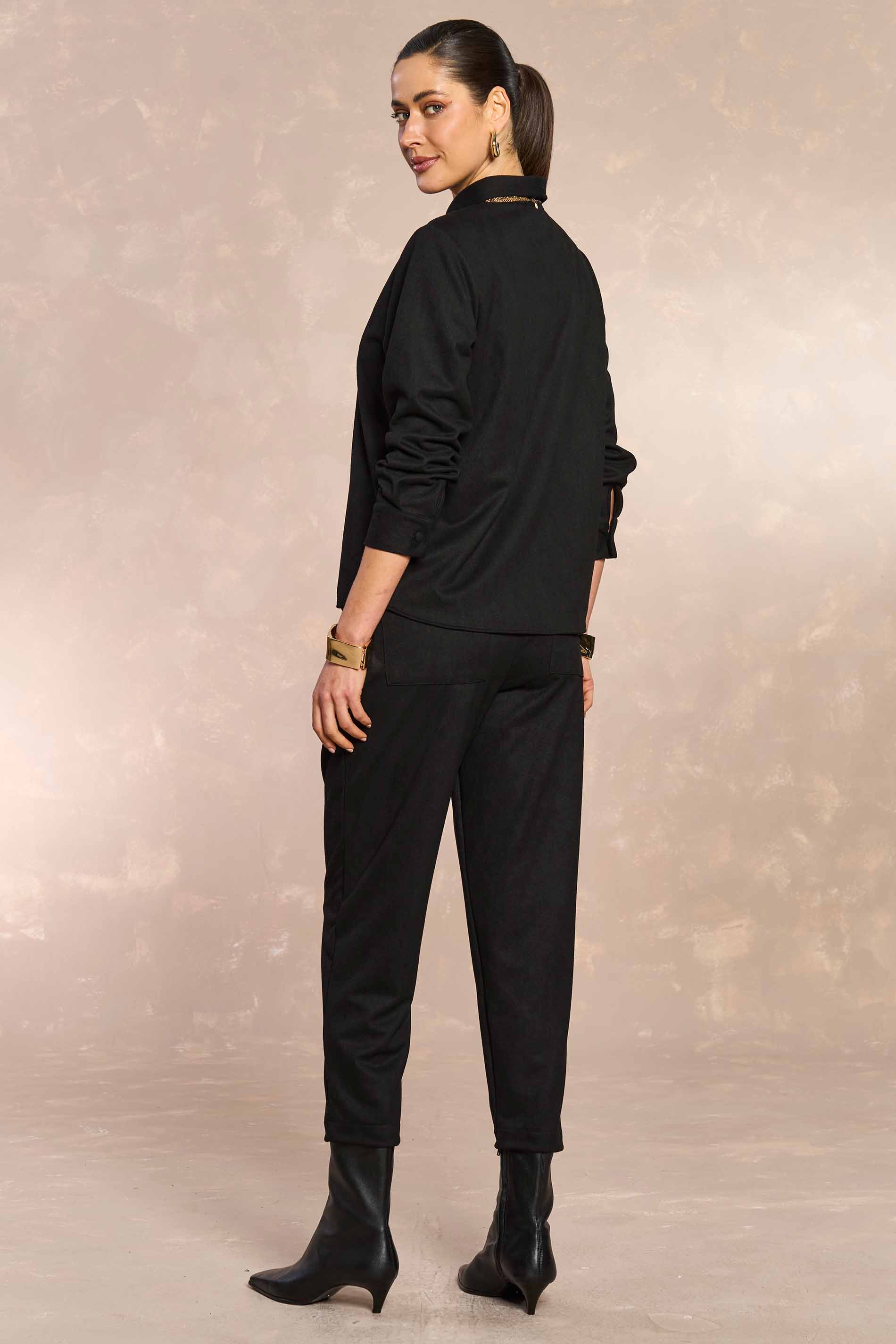 Camisa Ethnic Blur em Suede