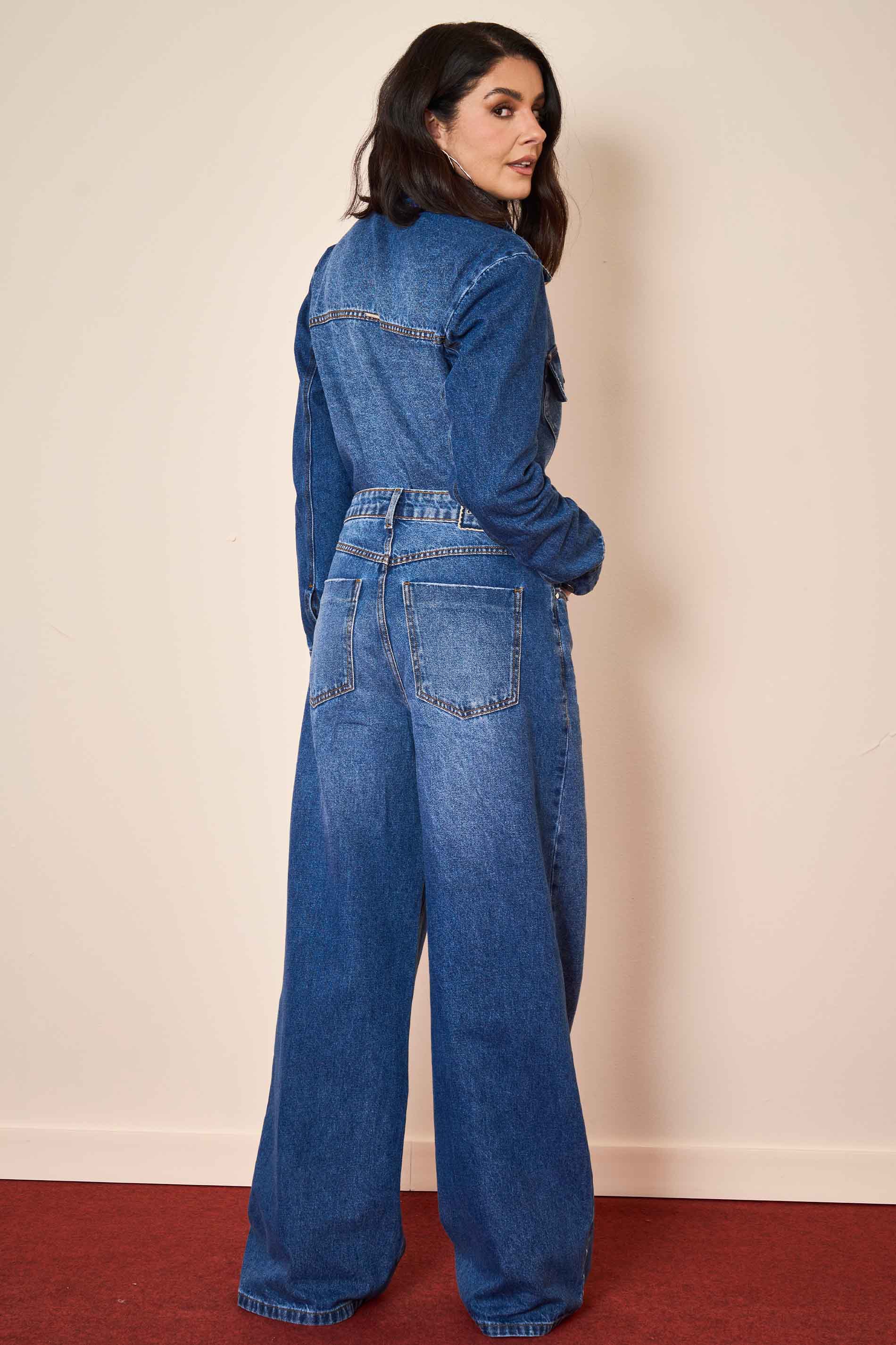 Camisa Oversized Wild Orchid em Denim