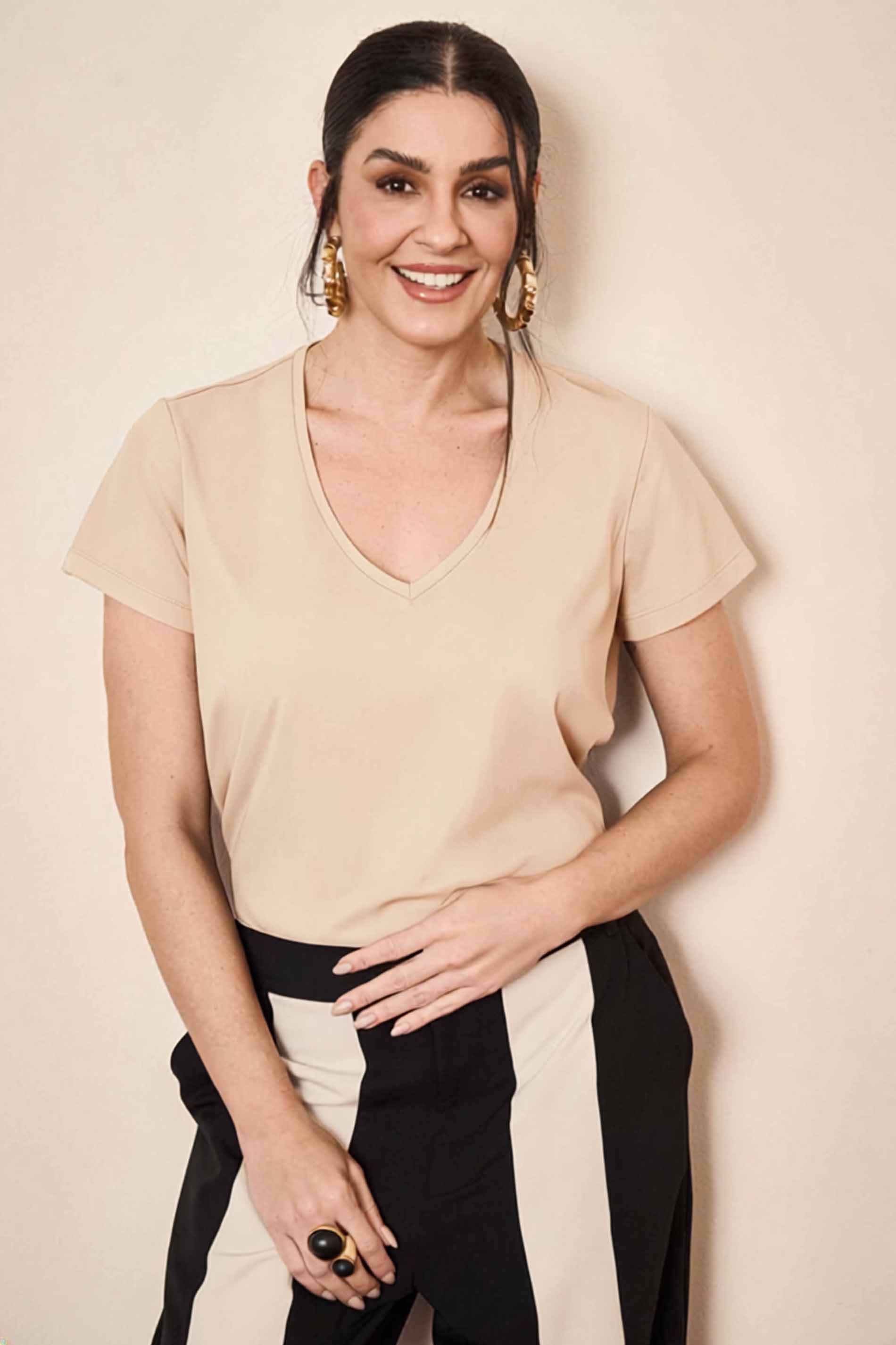 T-shirt Wild Orchid em Meia Malha