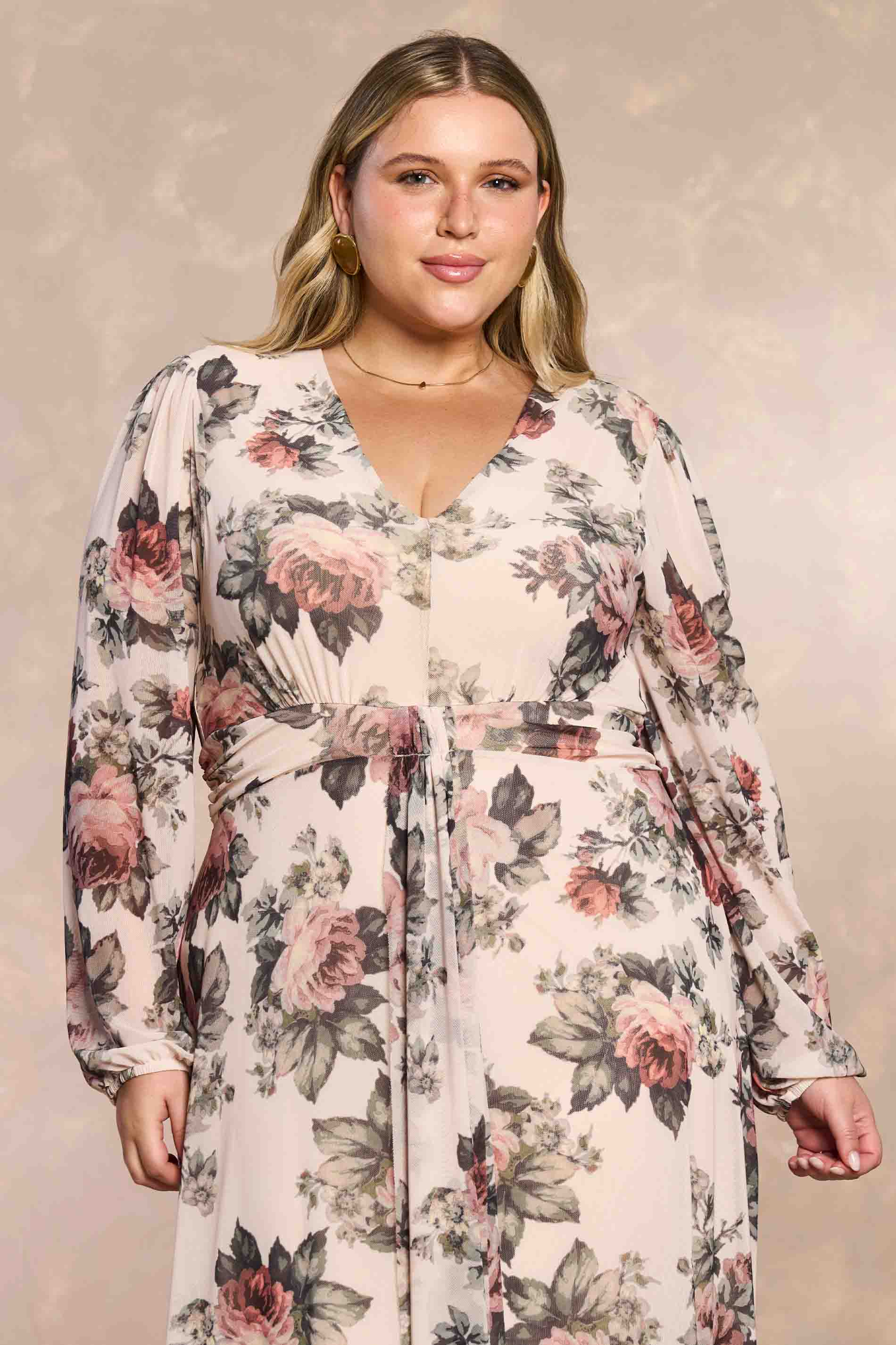 Vestido Midi Aquarela Rose em Tule