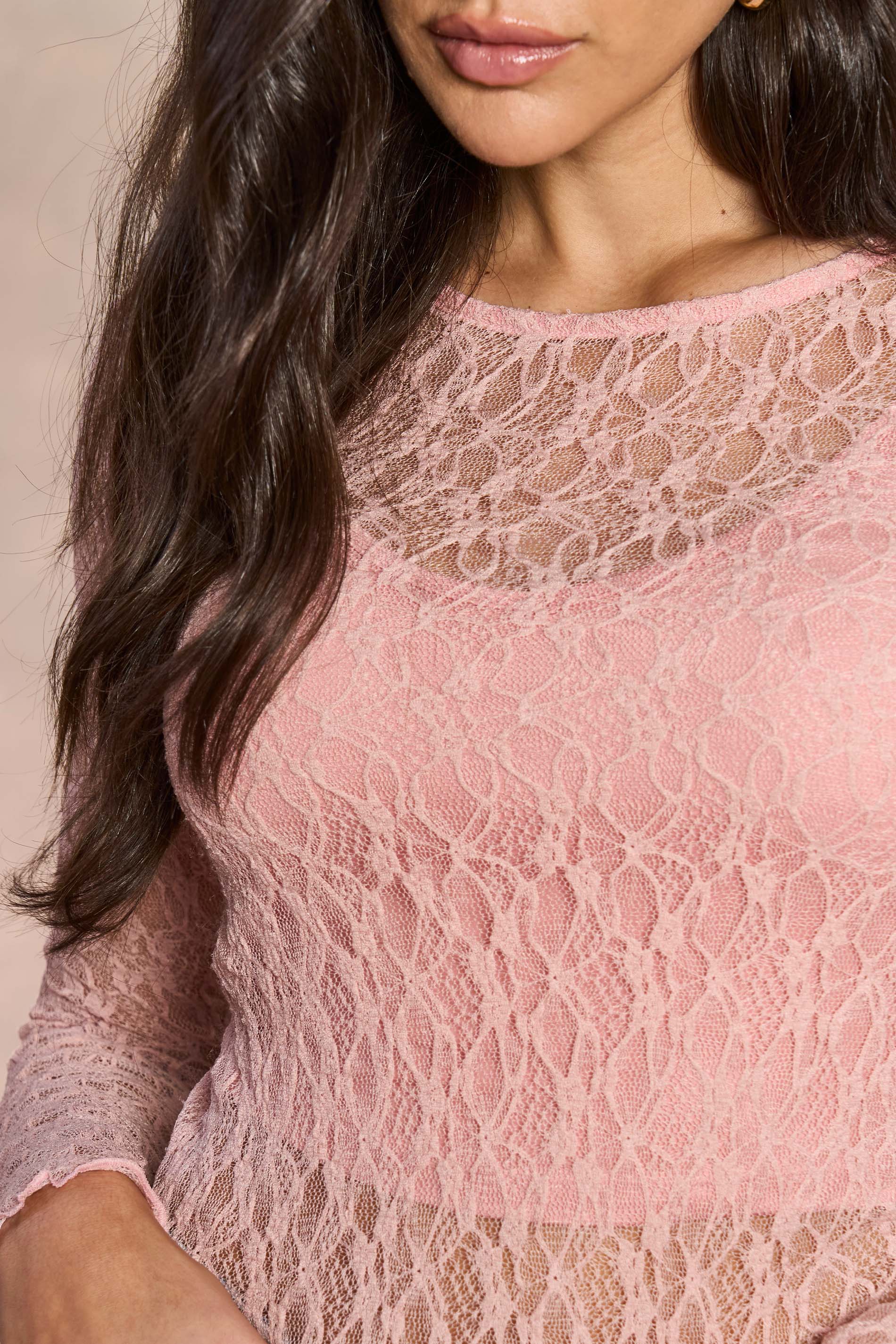 Blusa Tropical Garden em Renda