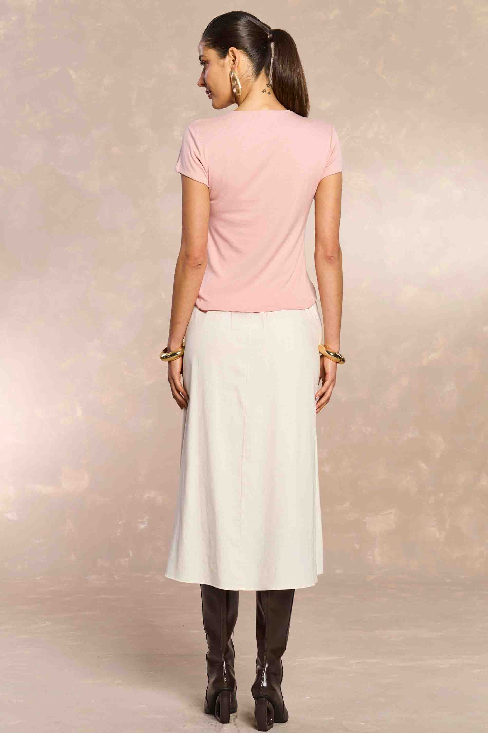 Saia Midi tropical Garden em Viscolinho