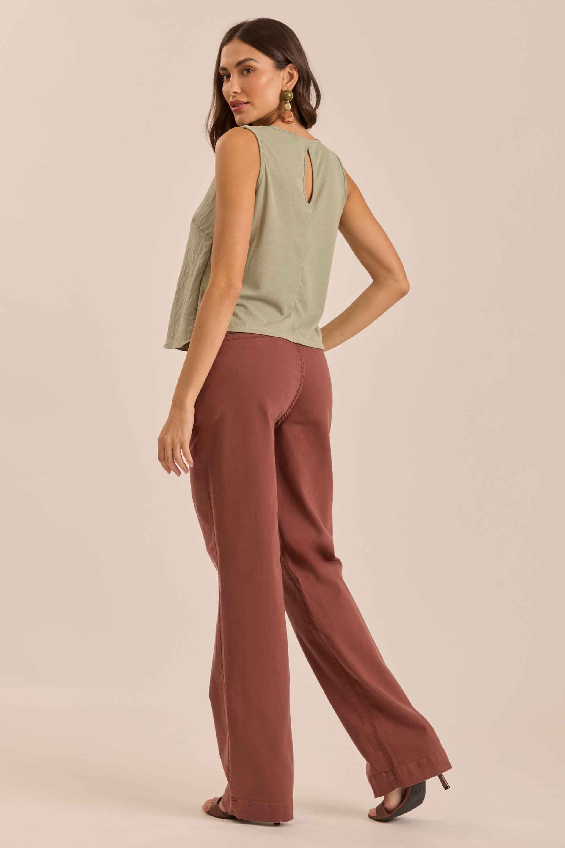 Blusa Soft Garden Plano com Tricot Flamê