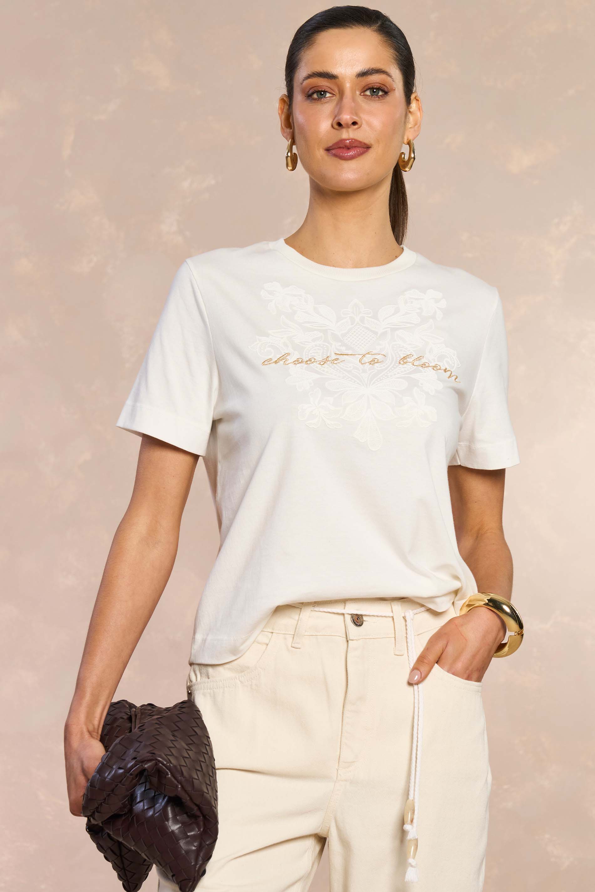 T-shirt Retrô Glam em Malha