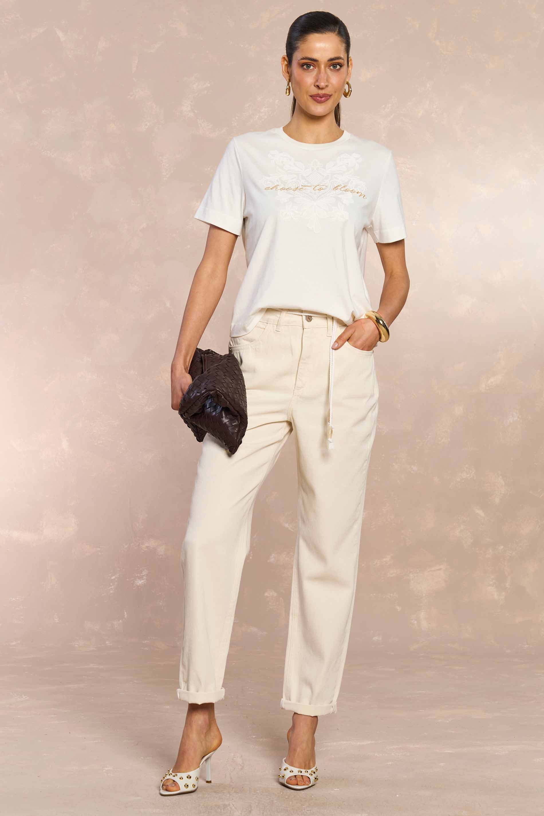 T-shirt Retrô Glam em Malha