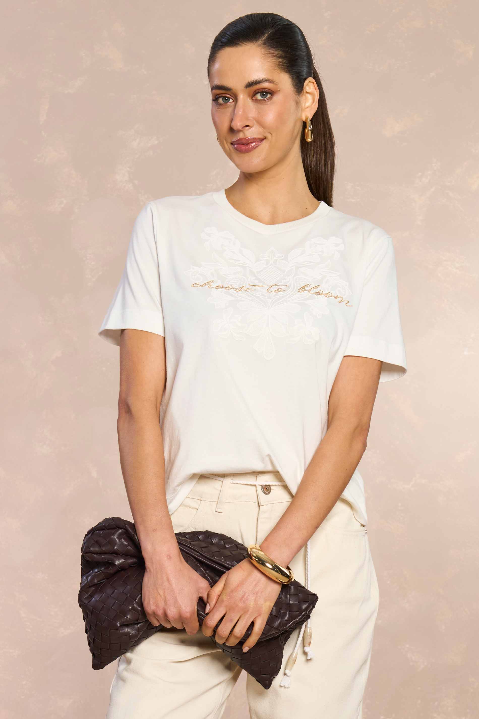 T-shirt Retrô Glam em Malha