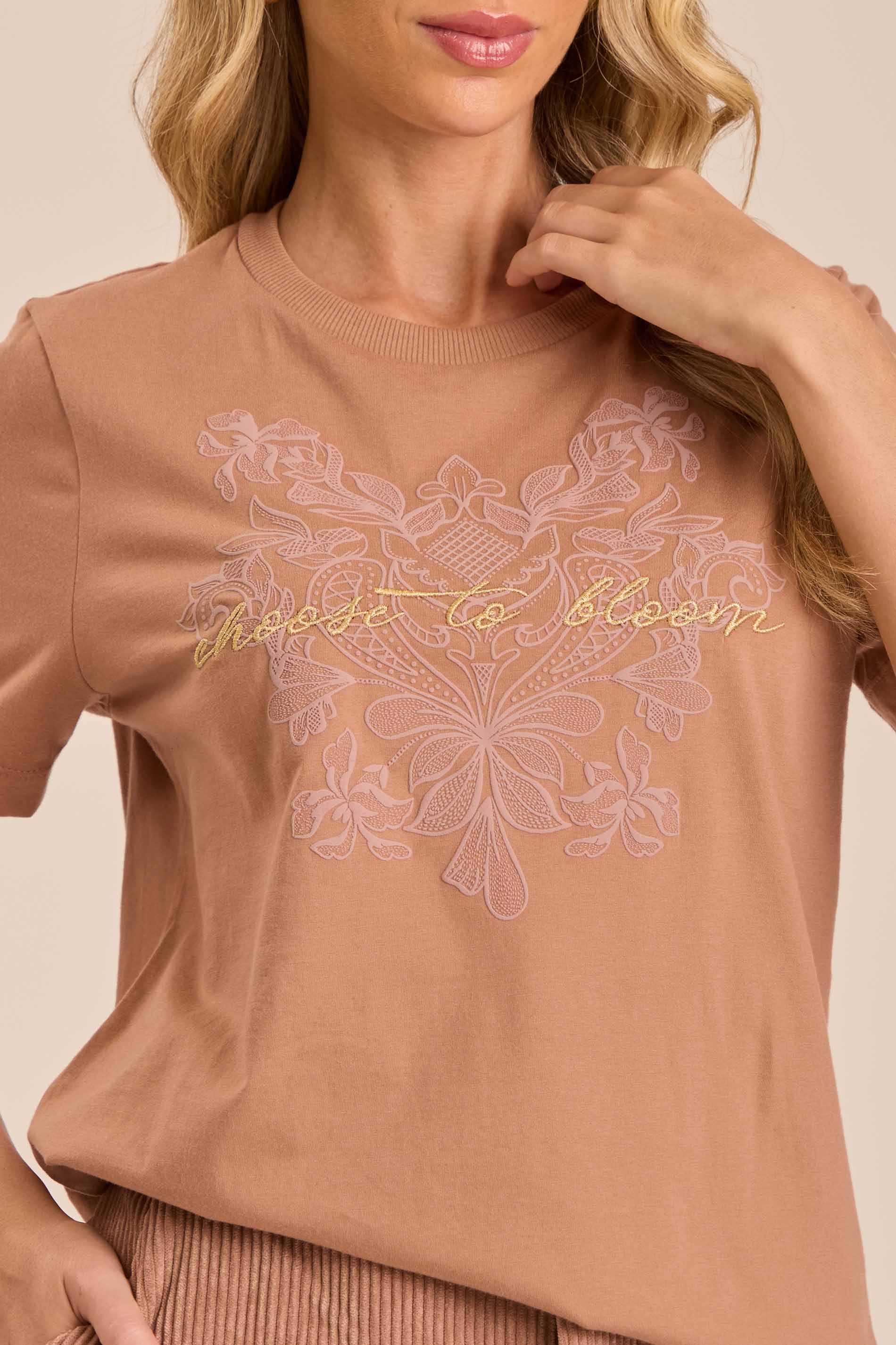 T-shirt Retrô Glam em Malha