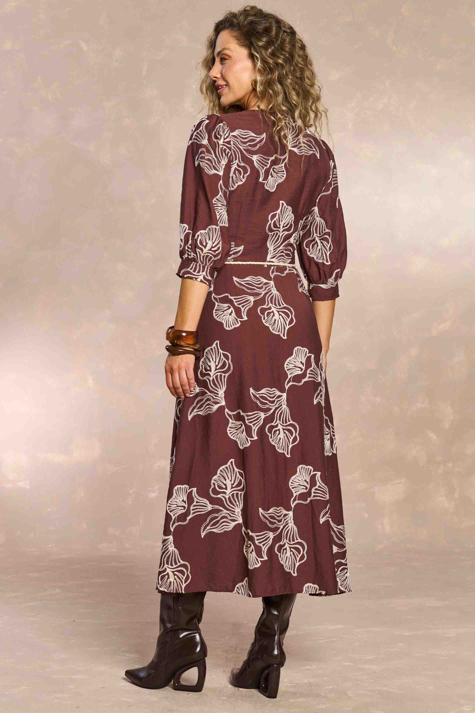 Vestido Longo Jardim Boho com Bordado