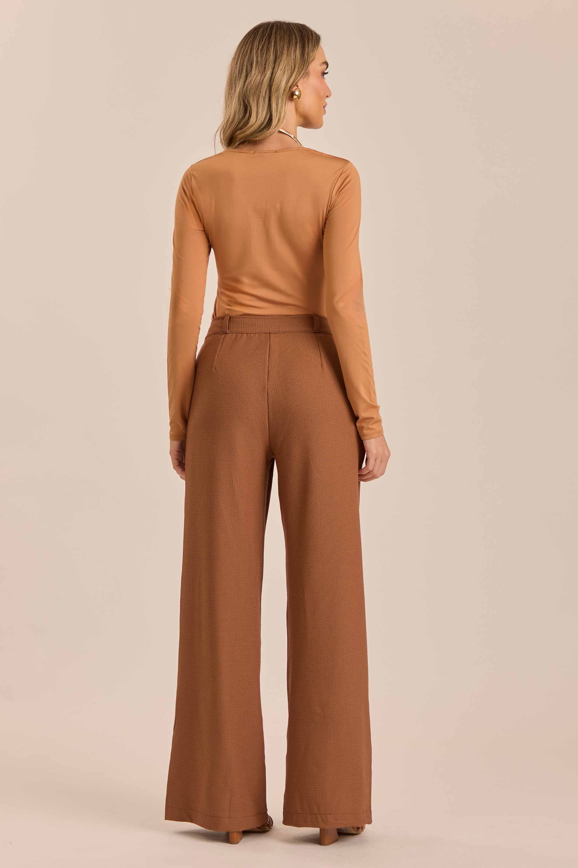 Calça Cozy Winther em Pied Poule
