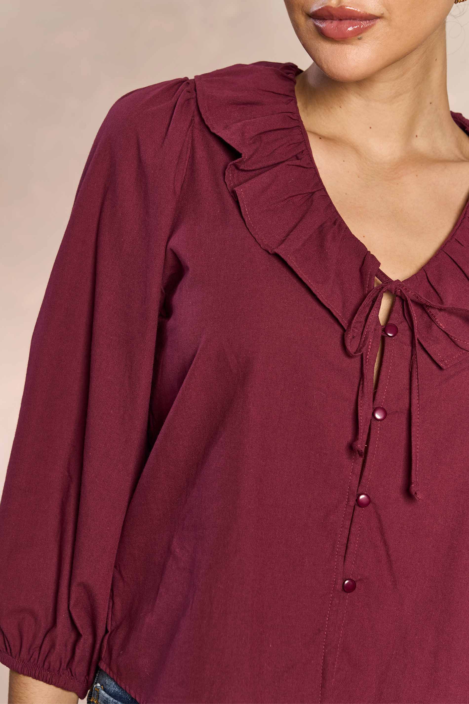 Blusa de Manga 7/8 Cozy Winter em Tricoline