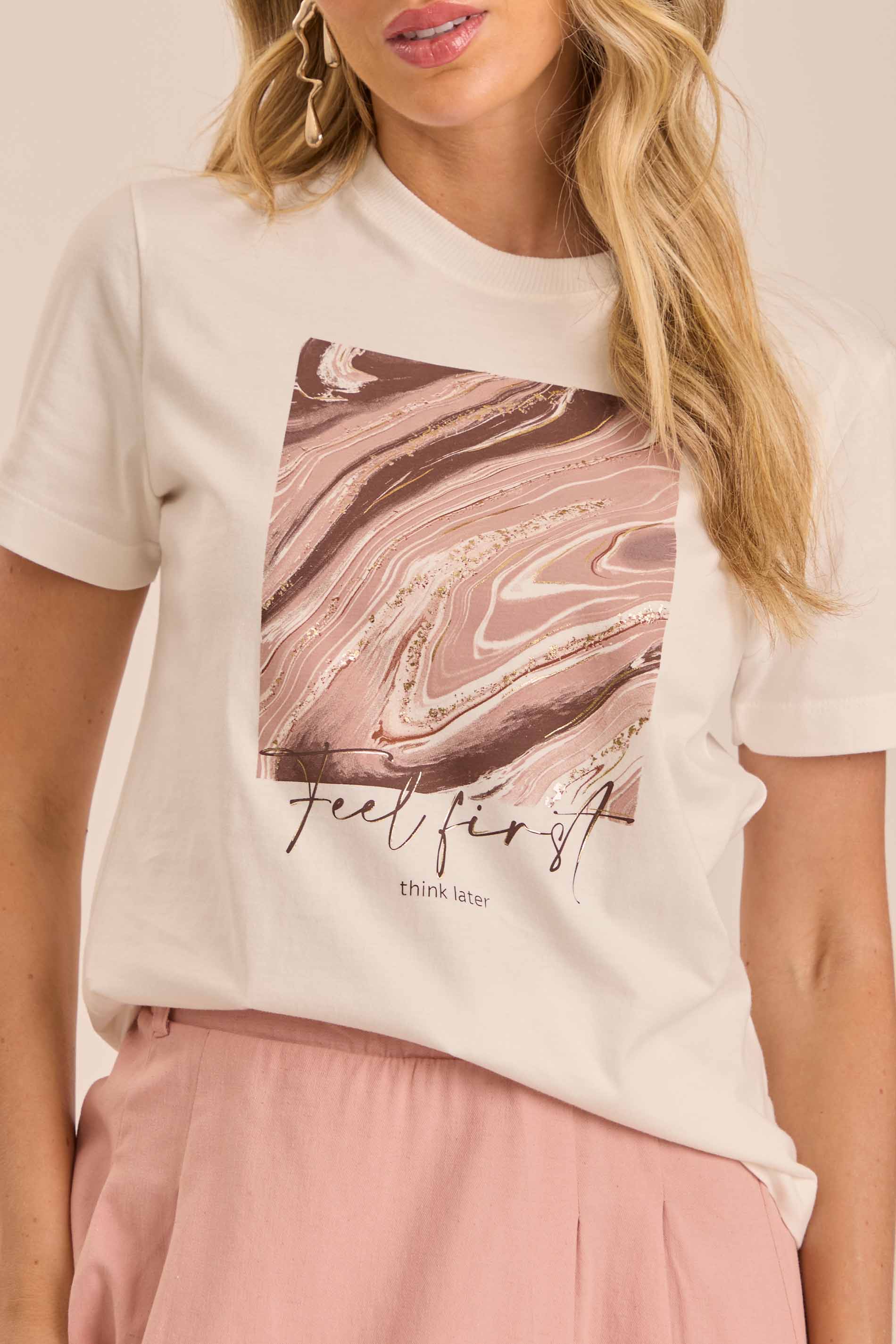 T-shirt Ethnic Blur Estampada