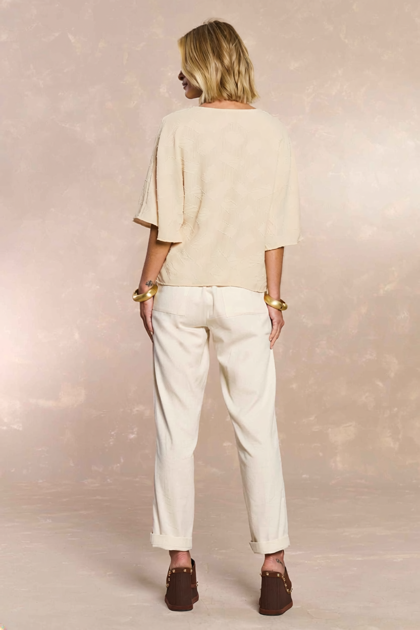 Blusa de Mangas 3/4 Tropical Garden