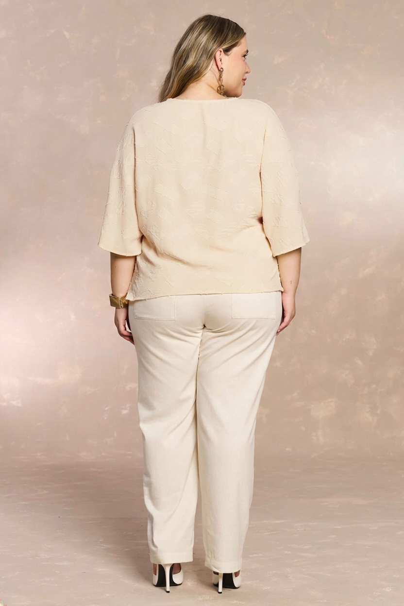 Blusa de Mangas 3/4 Tropical Garden