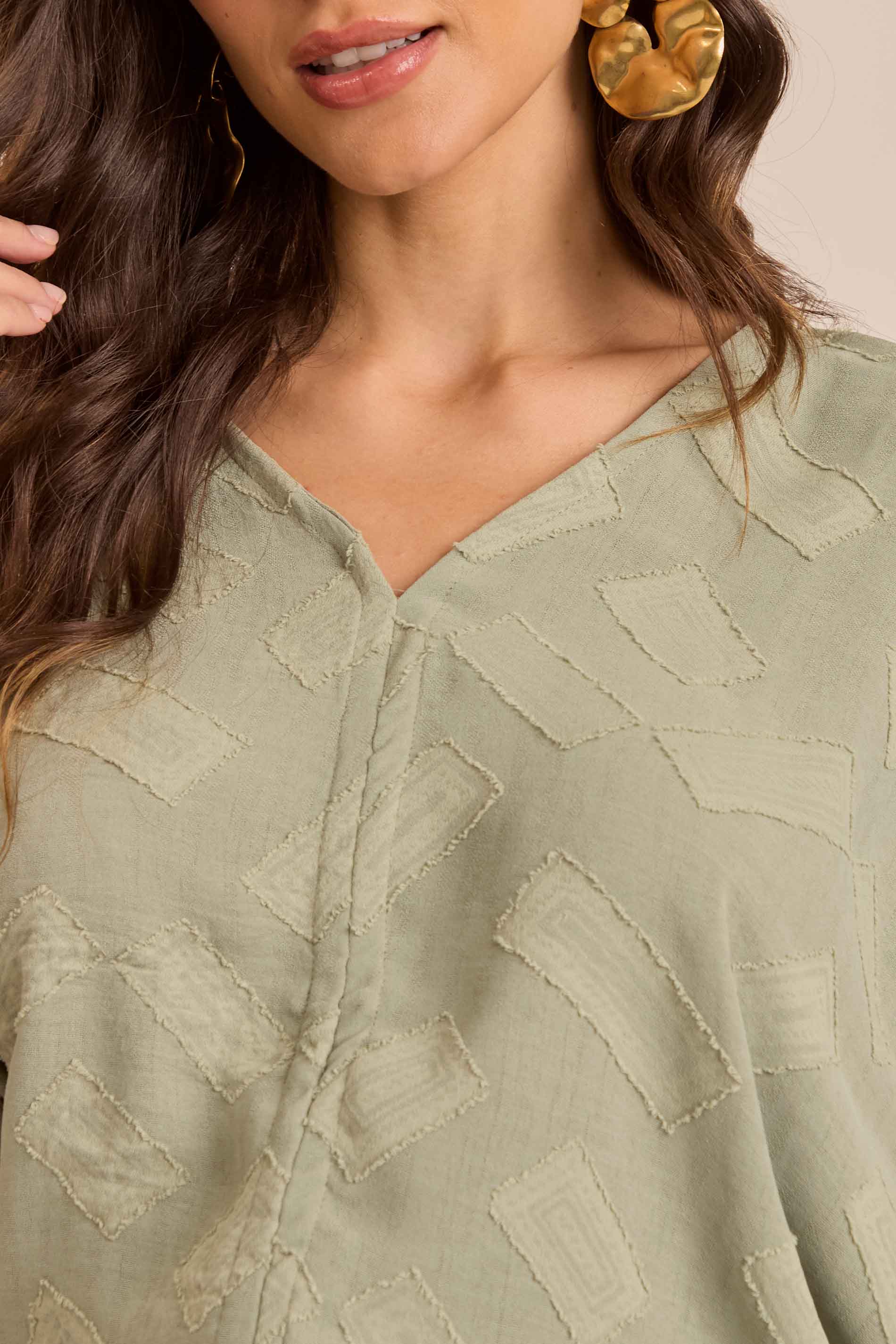 Blusa de Mangas 3/4 Tropical Garden