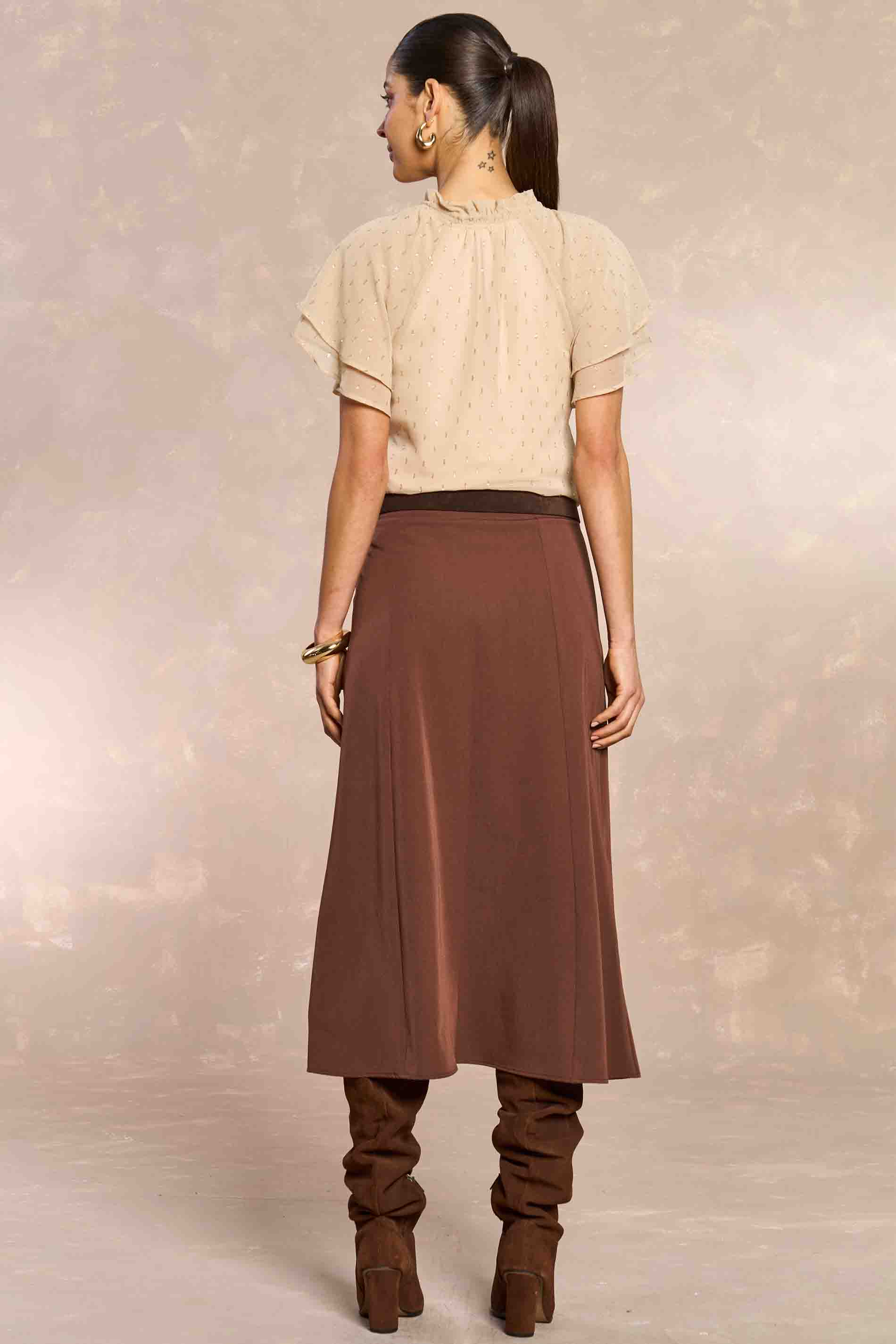 Saia Longa Jardim Boho em Alfaiataria