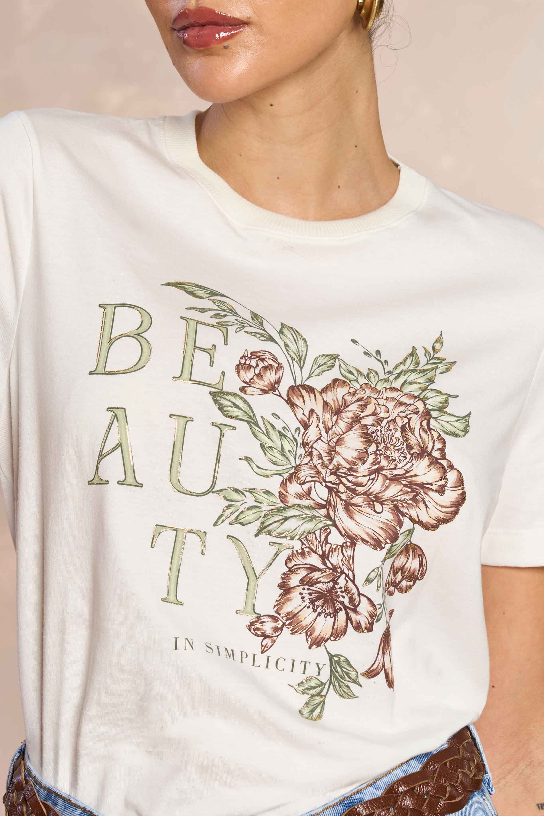 T-shirt Soft Garden Estampada