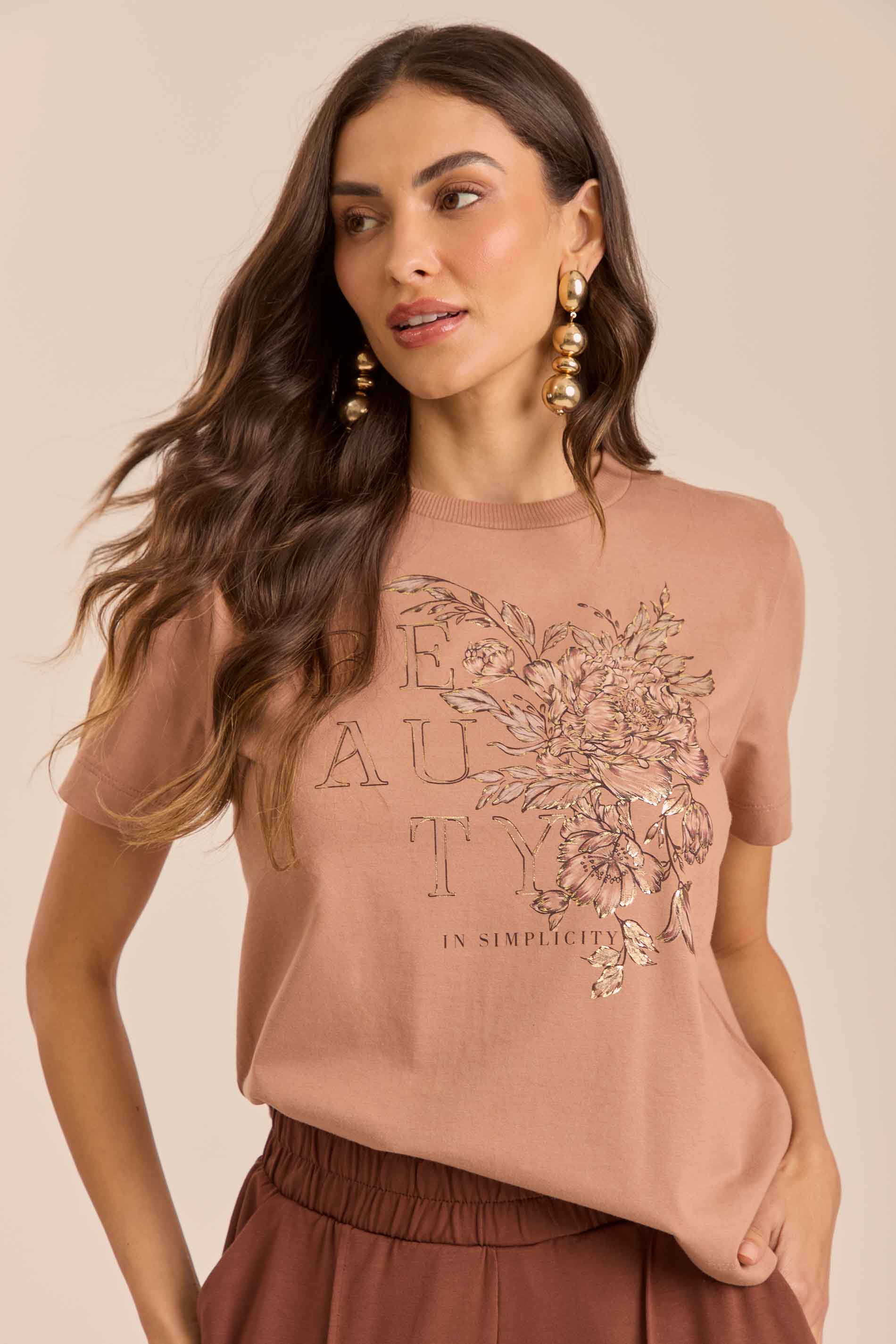 T-shirt Soft Garden Estampada