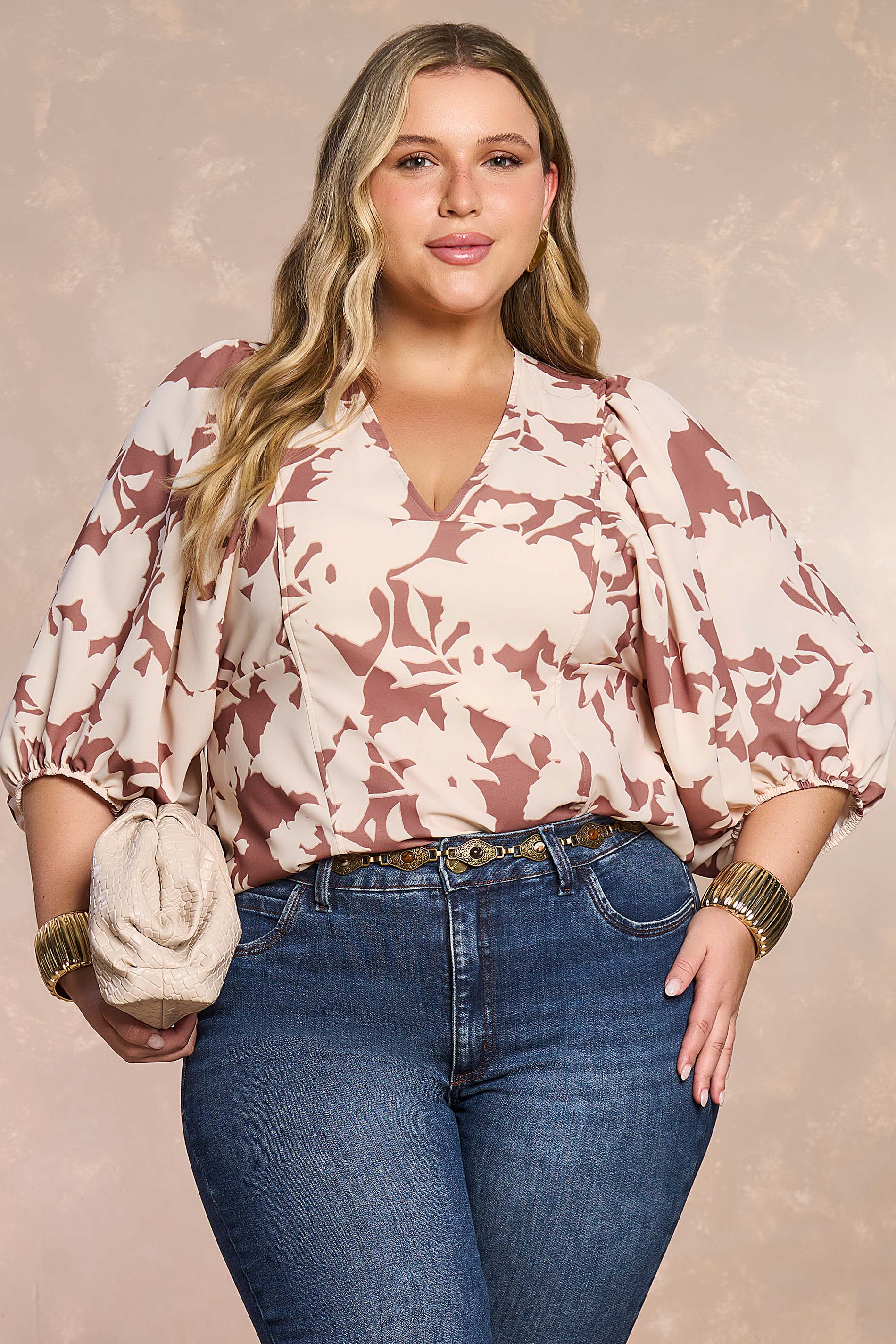 Blusa Soft Garden em Plano Viscoflow