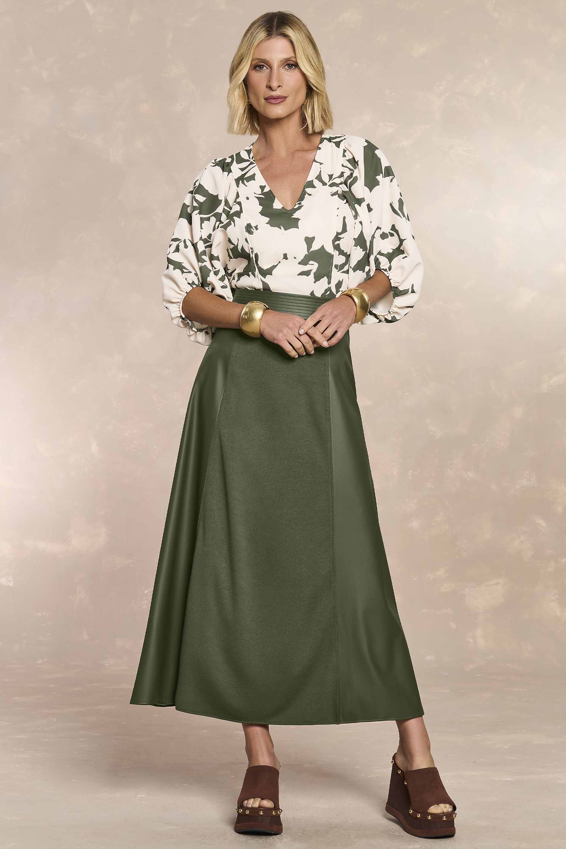 Blusa Soft Garden em Plano Viscoflow