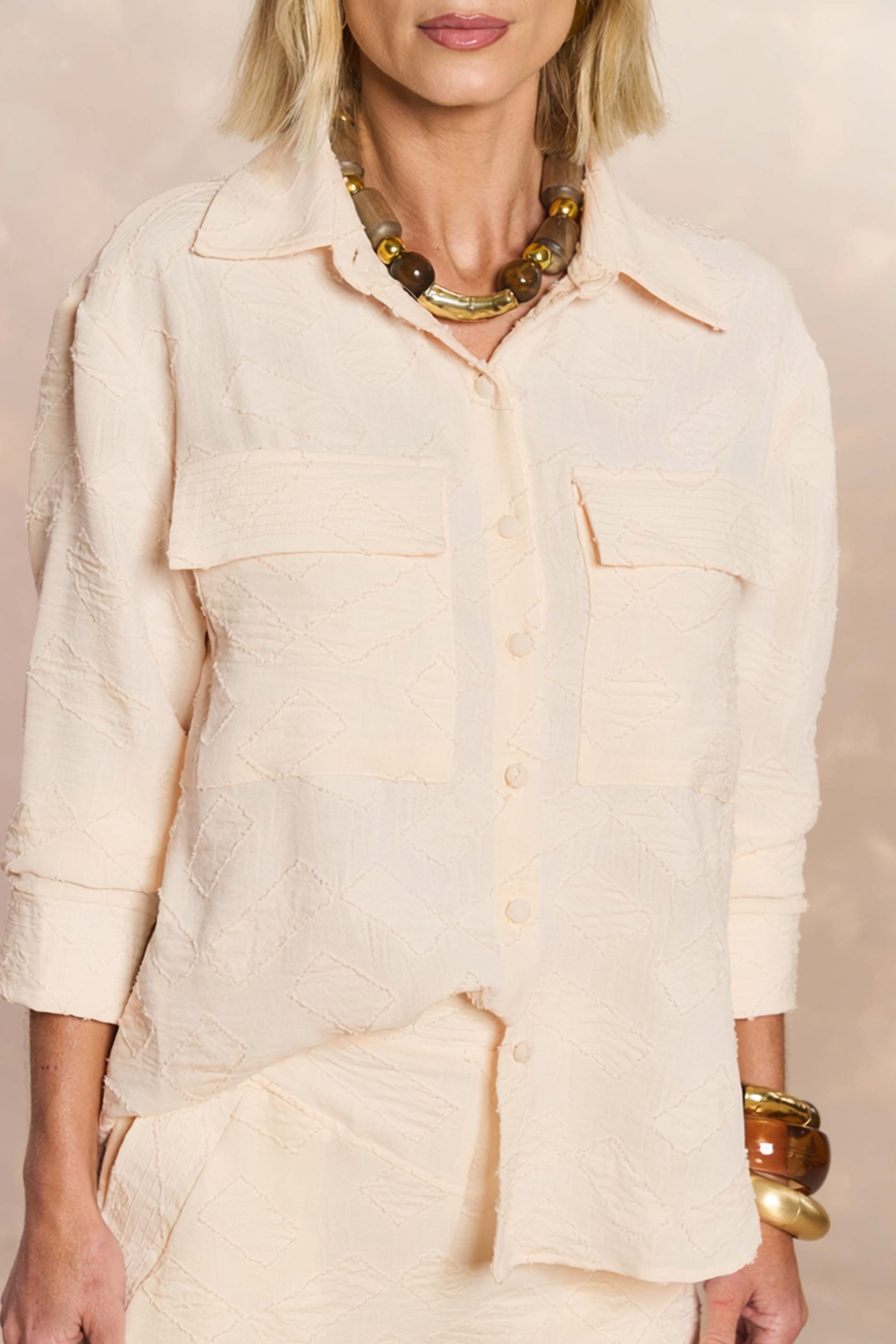 Camisa Soft Garden em Geometric Flow