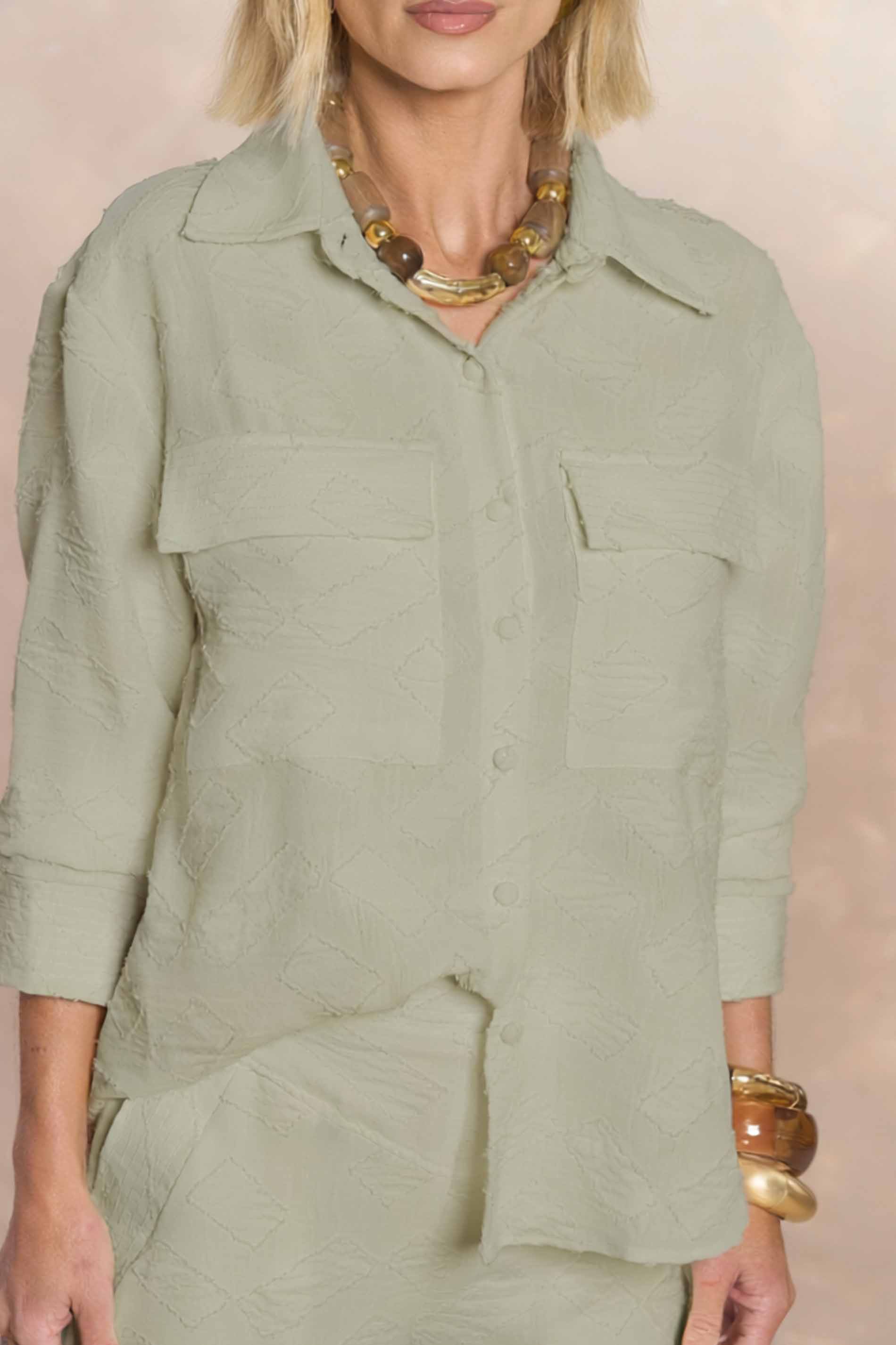 Camisa Soft Garden em Geometric Flow