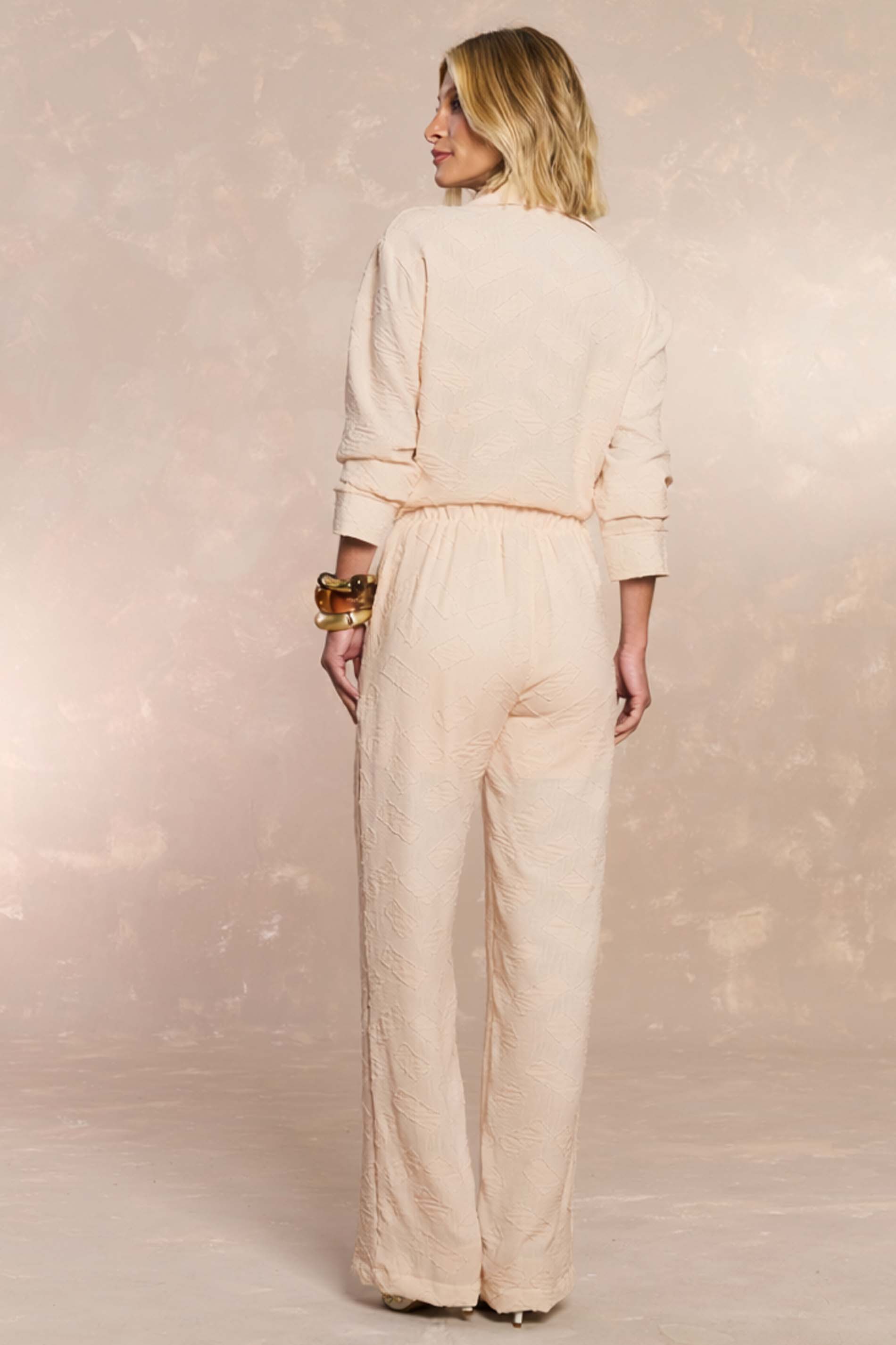 Calça Reta Soft Garden Geometric Flow