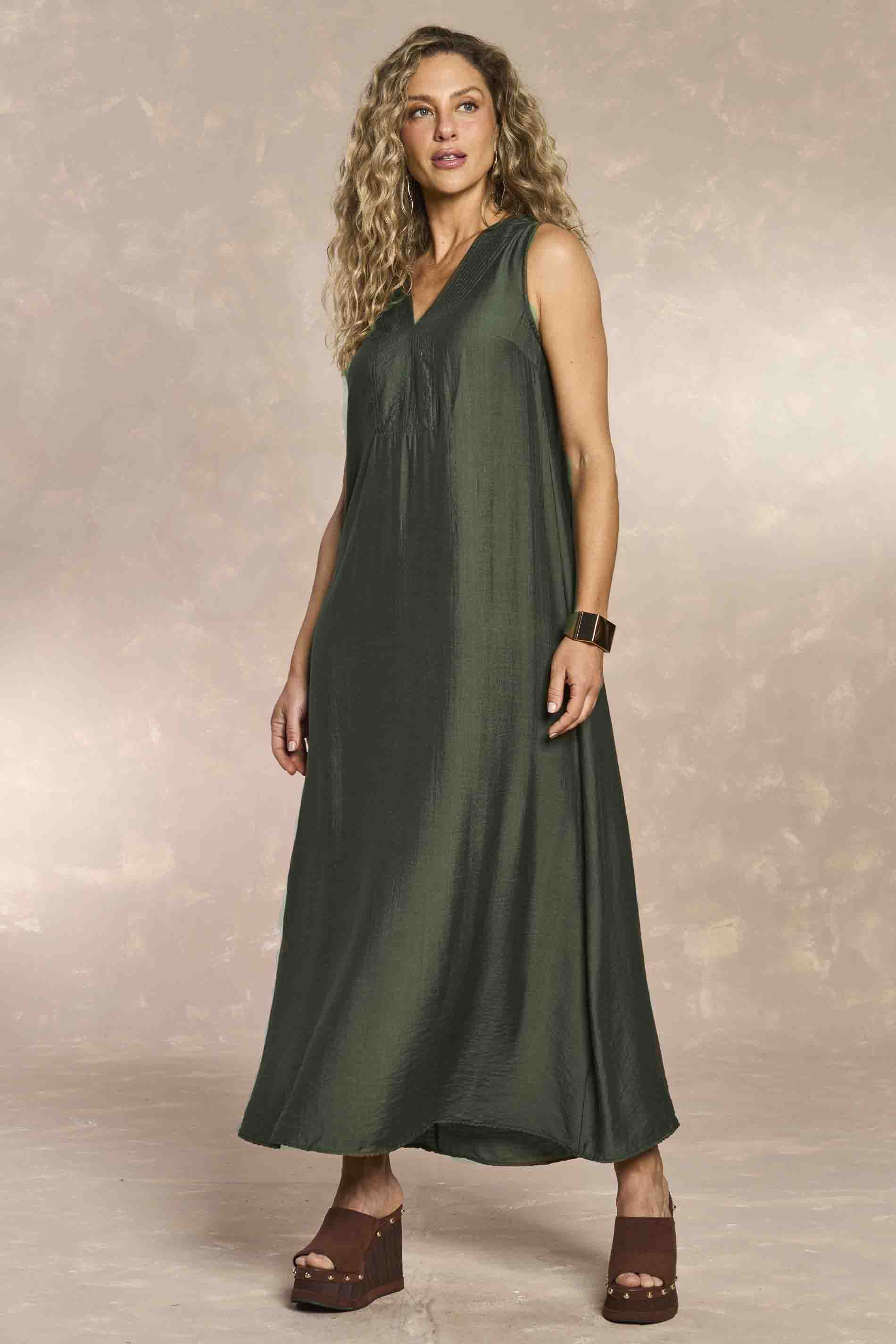 Vestido Longo Aquarela Rose em Viscose